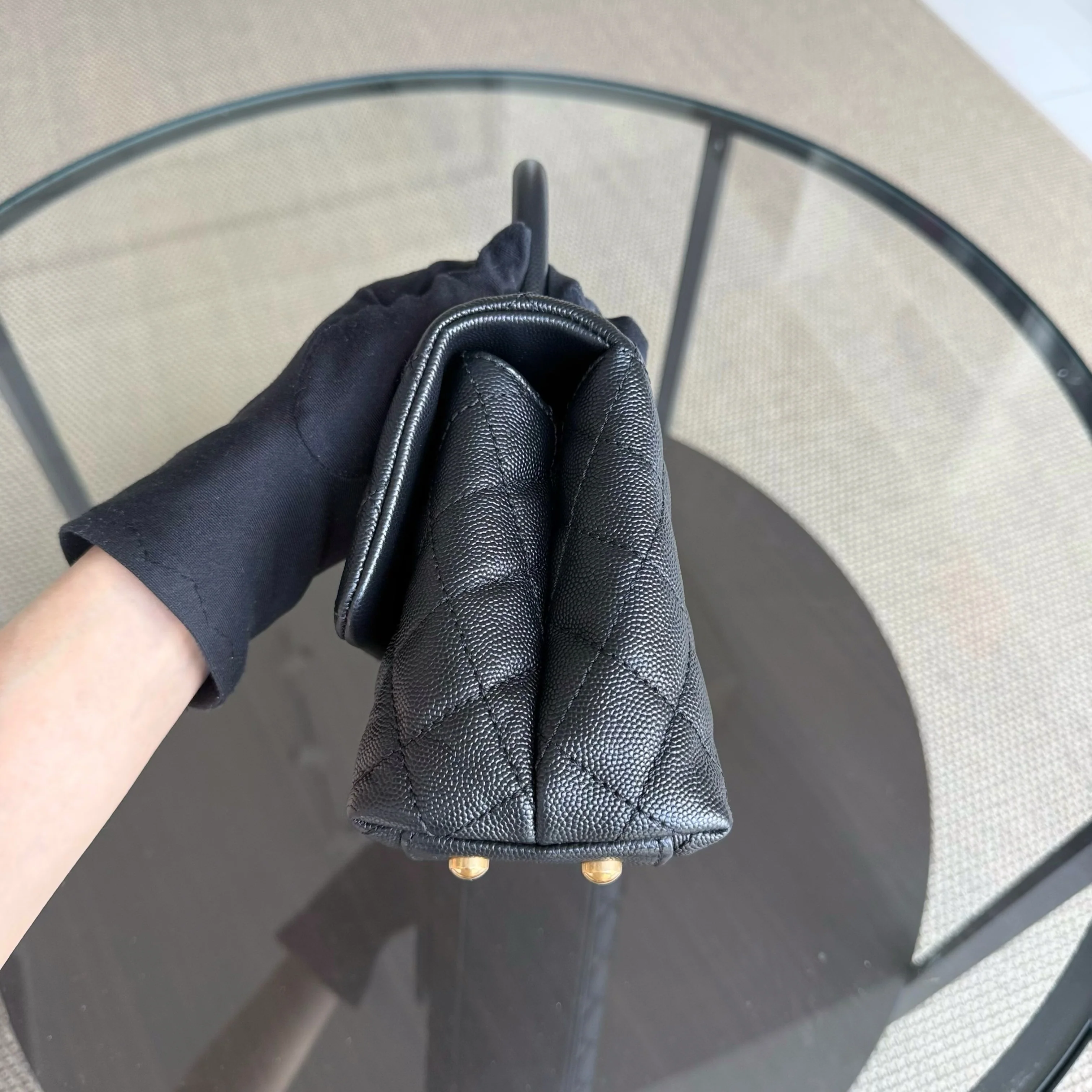 Chanel Coco Handle Small - Caviar Quilted Black Gold Hardware Series 24