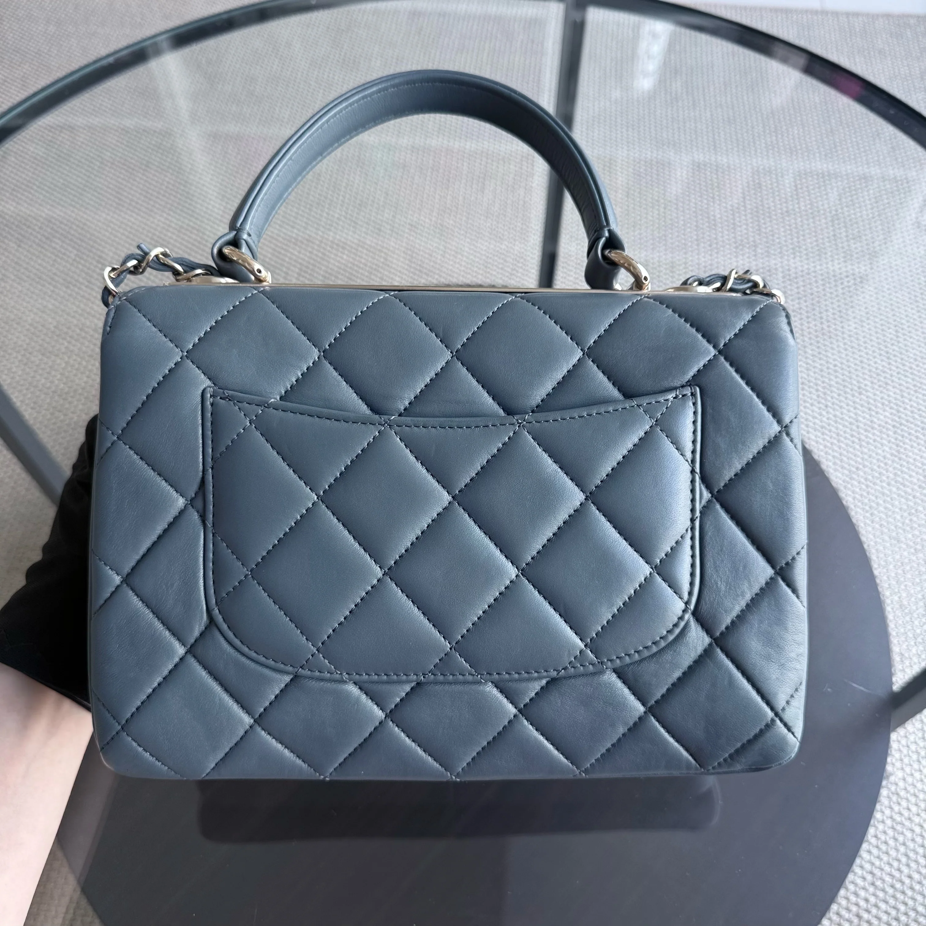 Chanel Trendy CC Small - Quilted Lambskin Haze Blue Gold Hardware Series 26