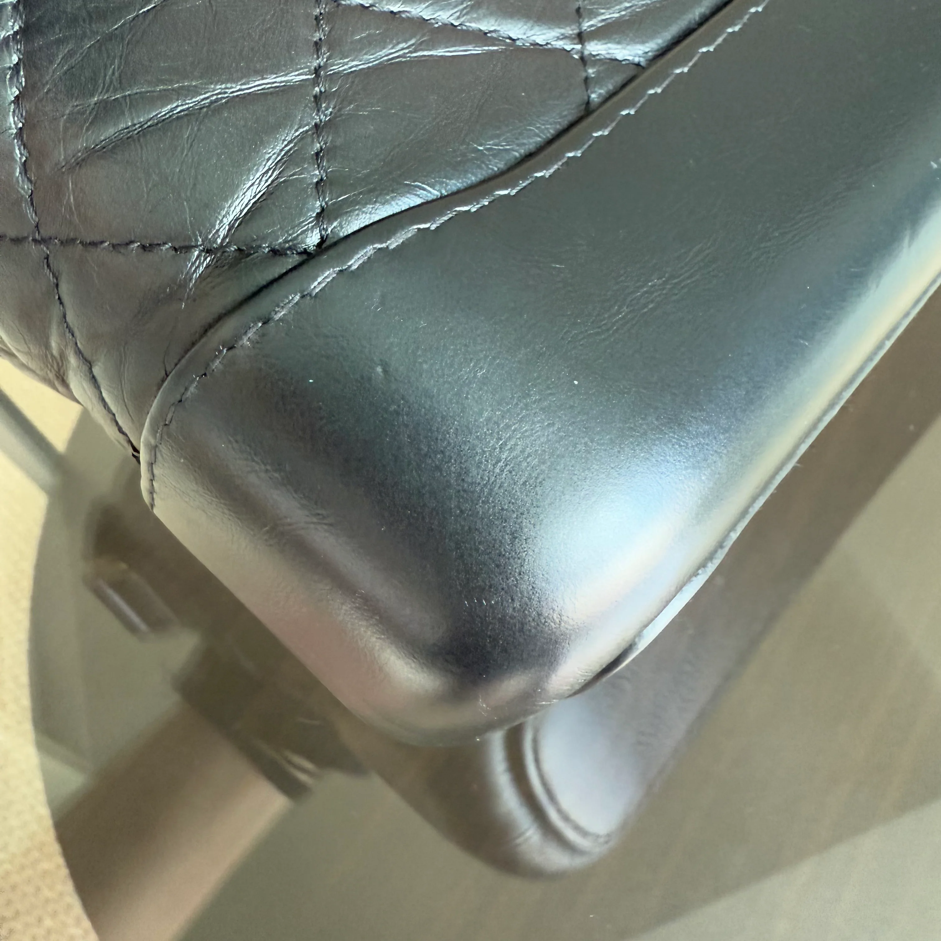 Chanel Gabrielle Small - Quilted Calfskin Black Gold Hardware