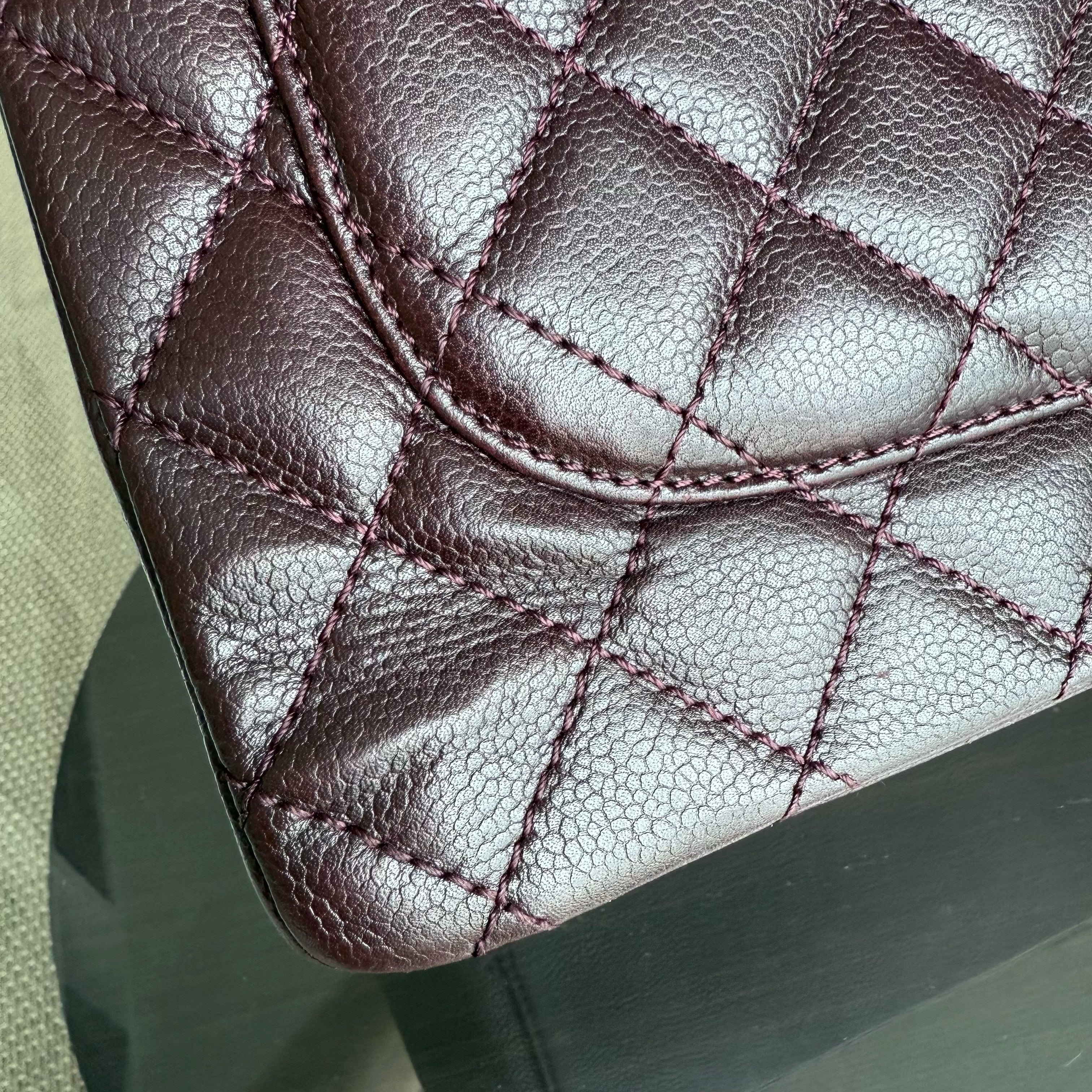 Chanel GST Grand Shopping Tote - Caviar Quilted Burgundy Grained Calfskin Silver Hardware Series 11