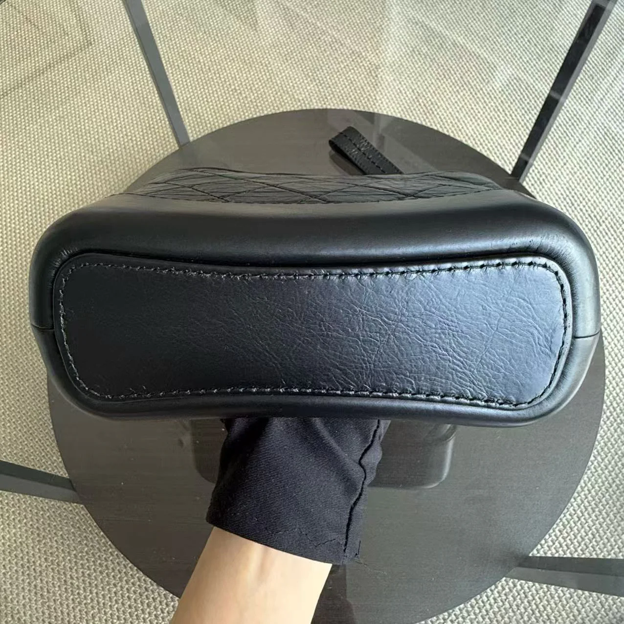 Chanel Gabrielle Small - Quilted Calfskin Black Two-tone Gold Hardware Series 27