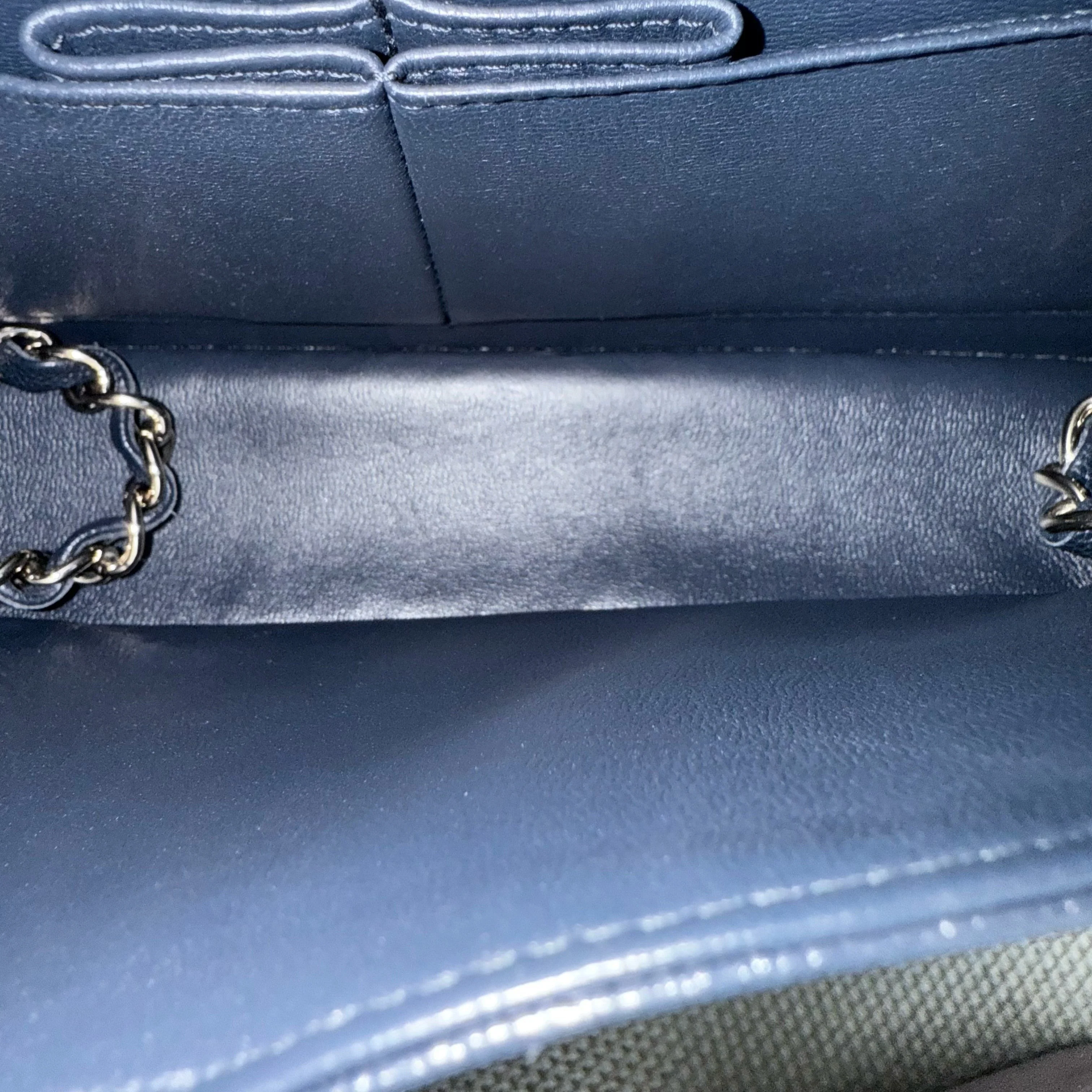 Chanel Classic Flap Small - Caviar 23CM Quilted Dark Midnight Blue Gold Hardware Series 27