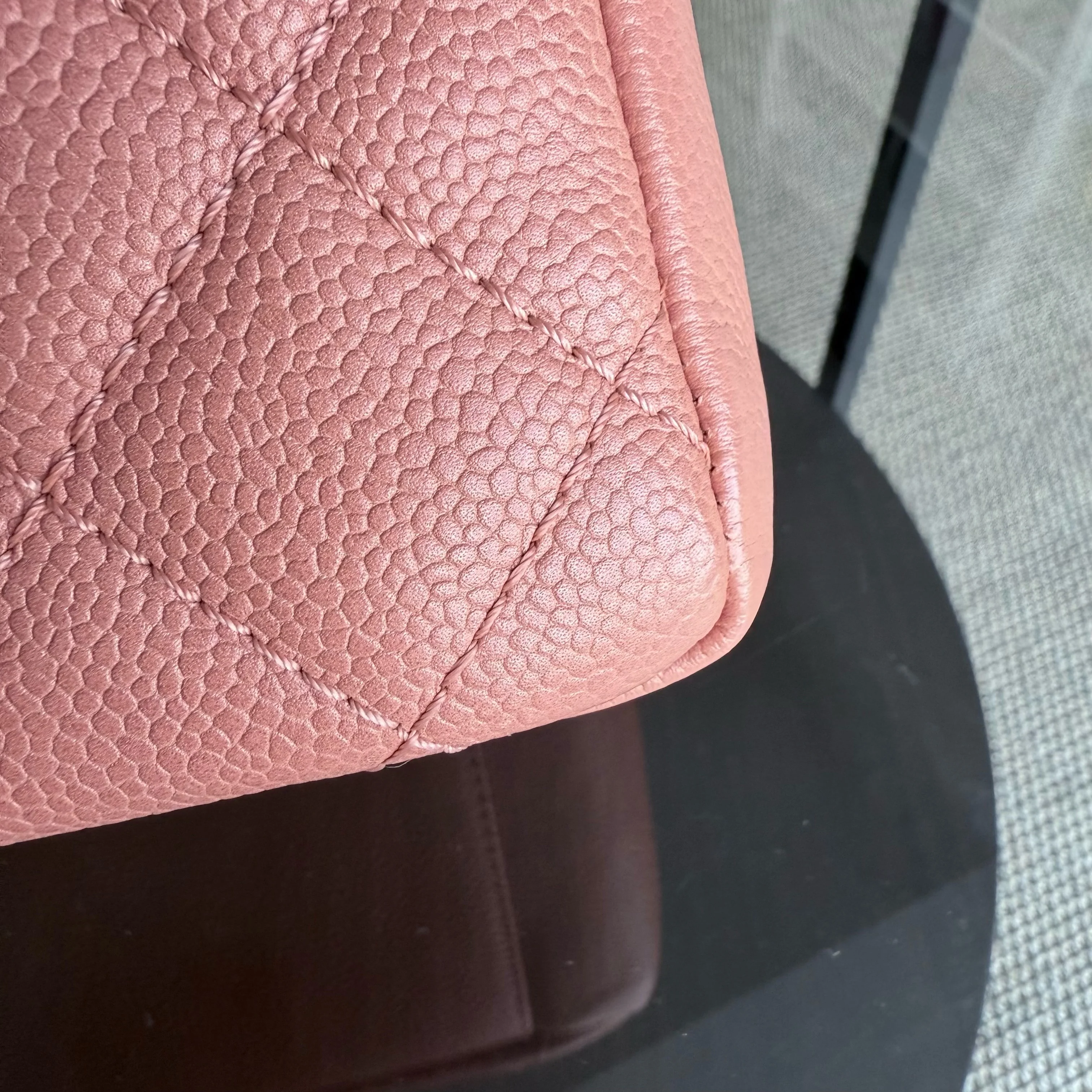 Chanel GST Grand Shopping Tote - Caviar Quilted Grained Calfskin Cinnamon Silver Hardware Series 11