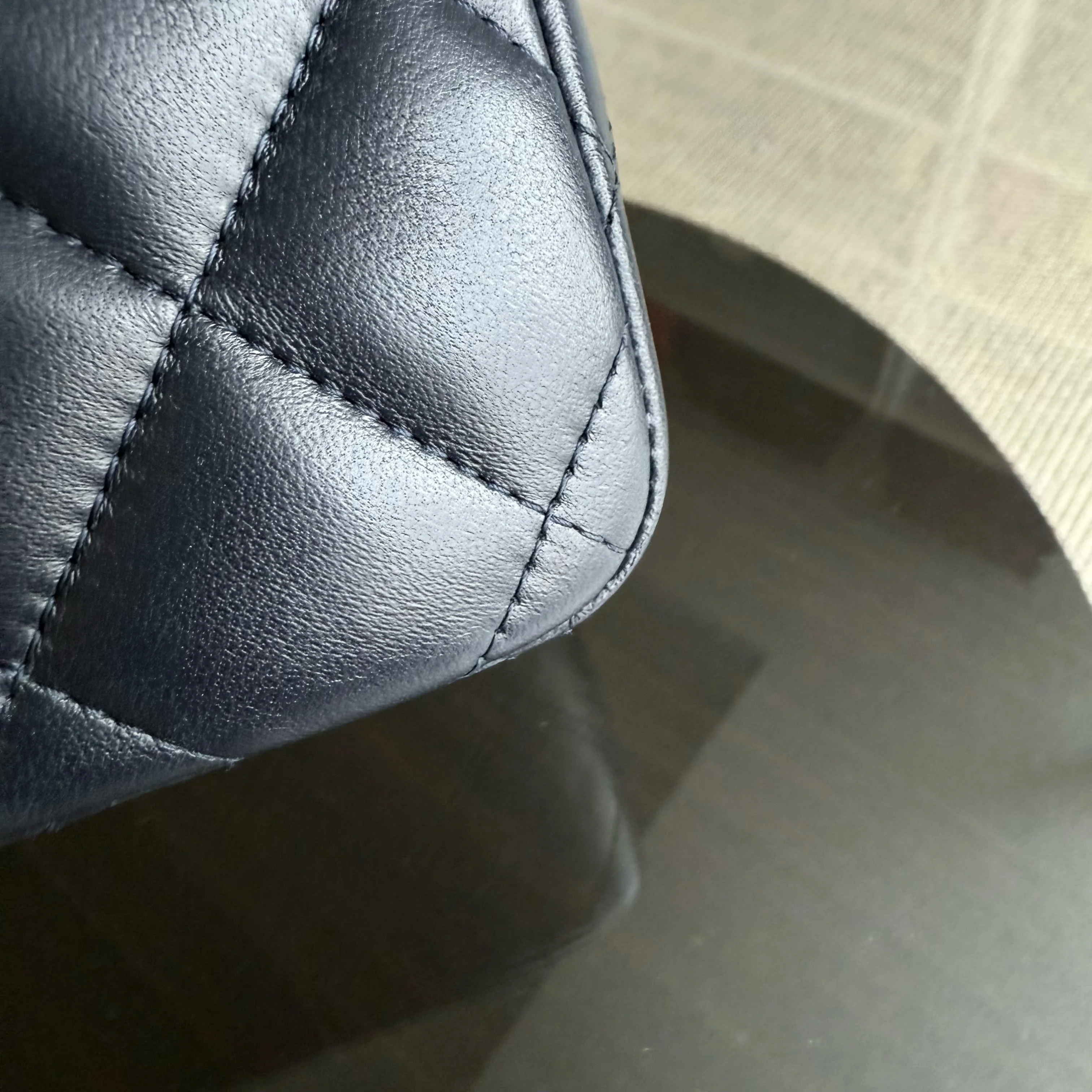 Chanel Classic Flap Jumbo - Double Flap 30CM Quilted Lambskin Dark Blue Gold Hardware Series 20