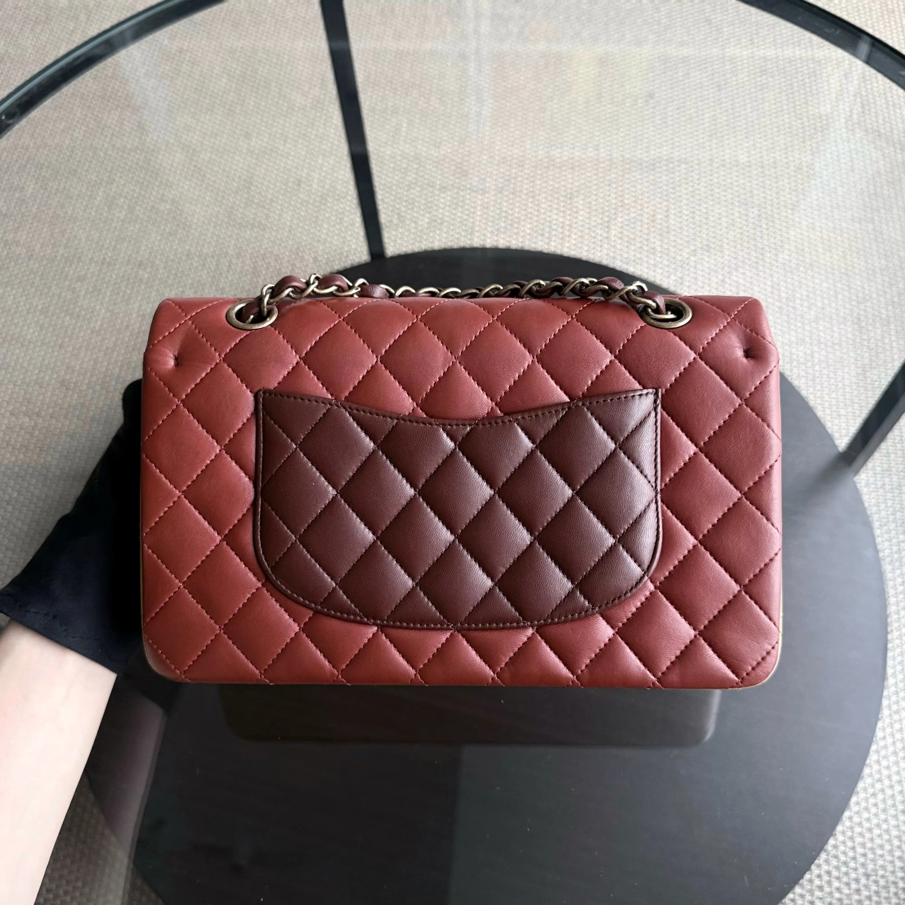 Chanel Classic Flap Medium - 25CM Quilted Lambskin Tri-Colo Gold Hardware Series 18