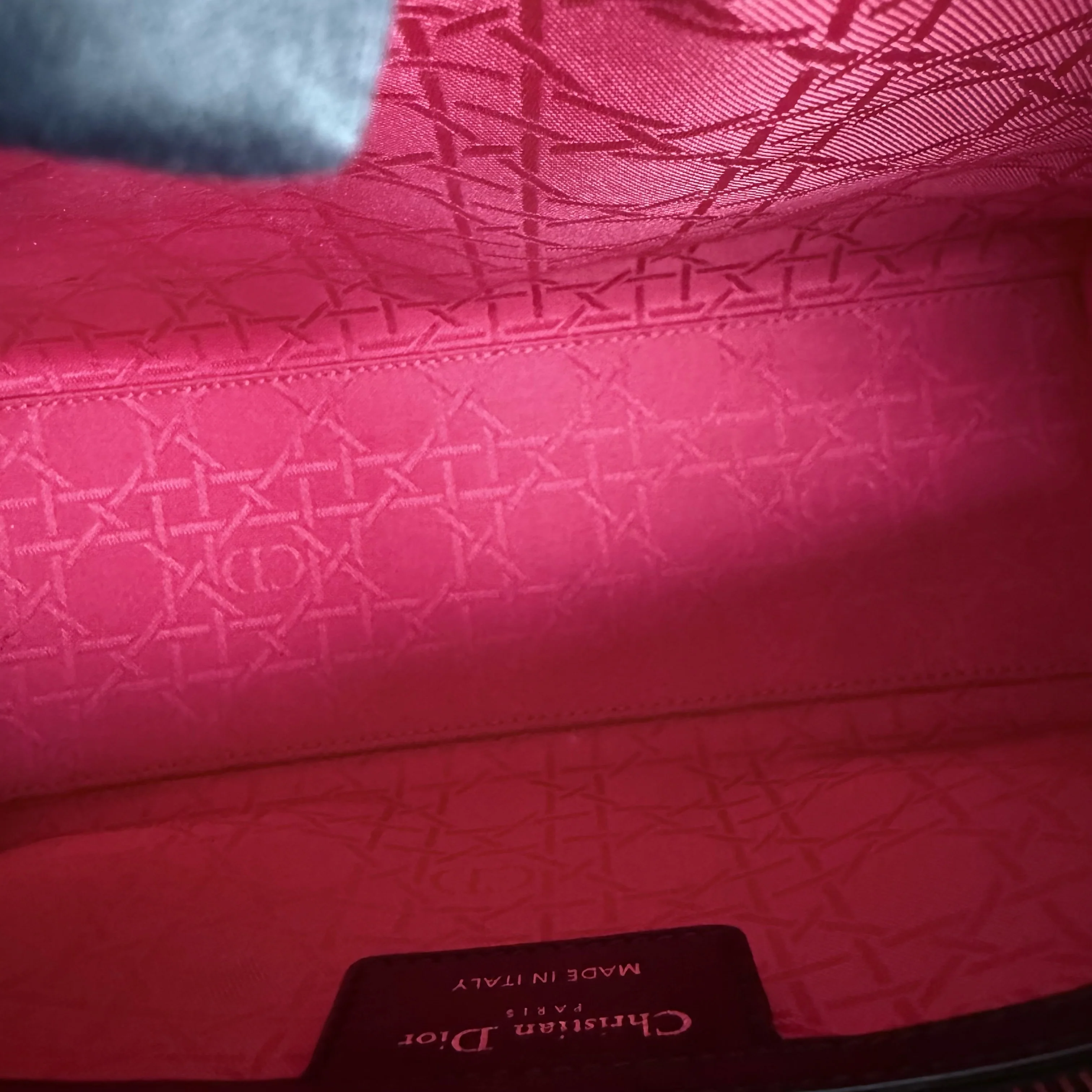 Dior Lady Medium - Cannage Lambskin Black Gold Hardware NO STRAP