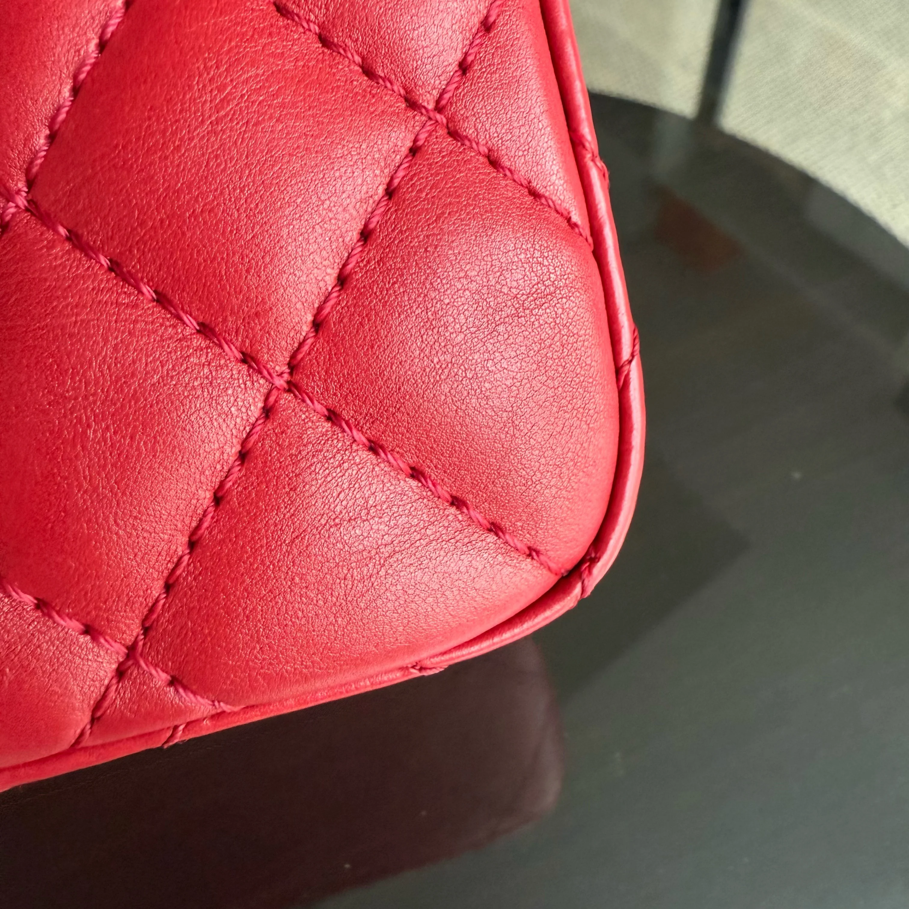 Chanel 2.55 Reissue 225 - Calfskin 24CM Quilted Red Ruthenium Gold Hardware Series 23