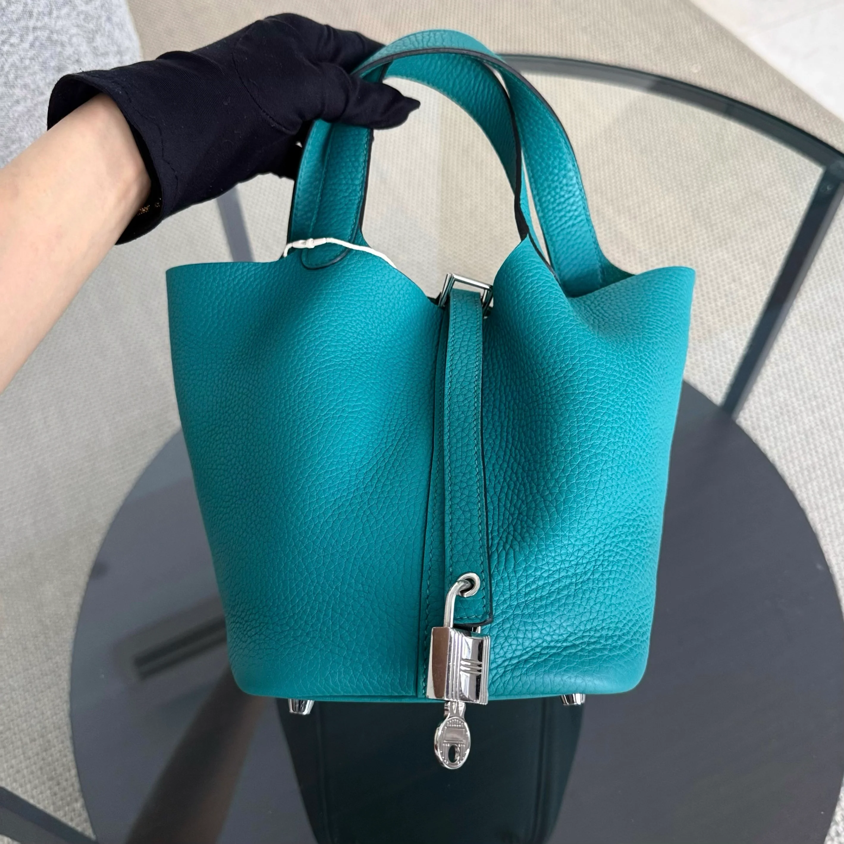 Hermes Picotin Lock 18 - TC Clemence Palladium Hardware Stamp A