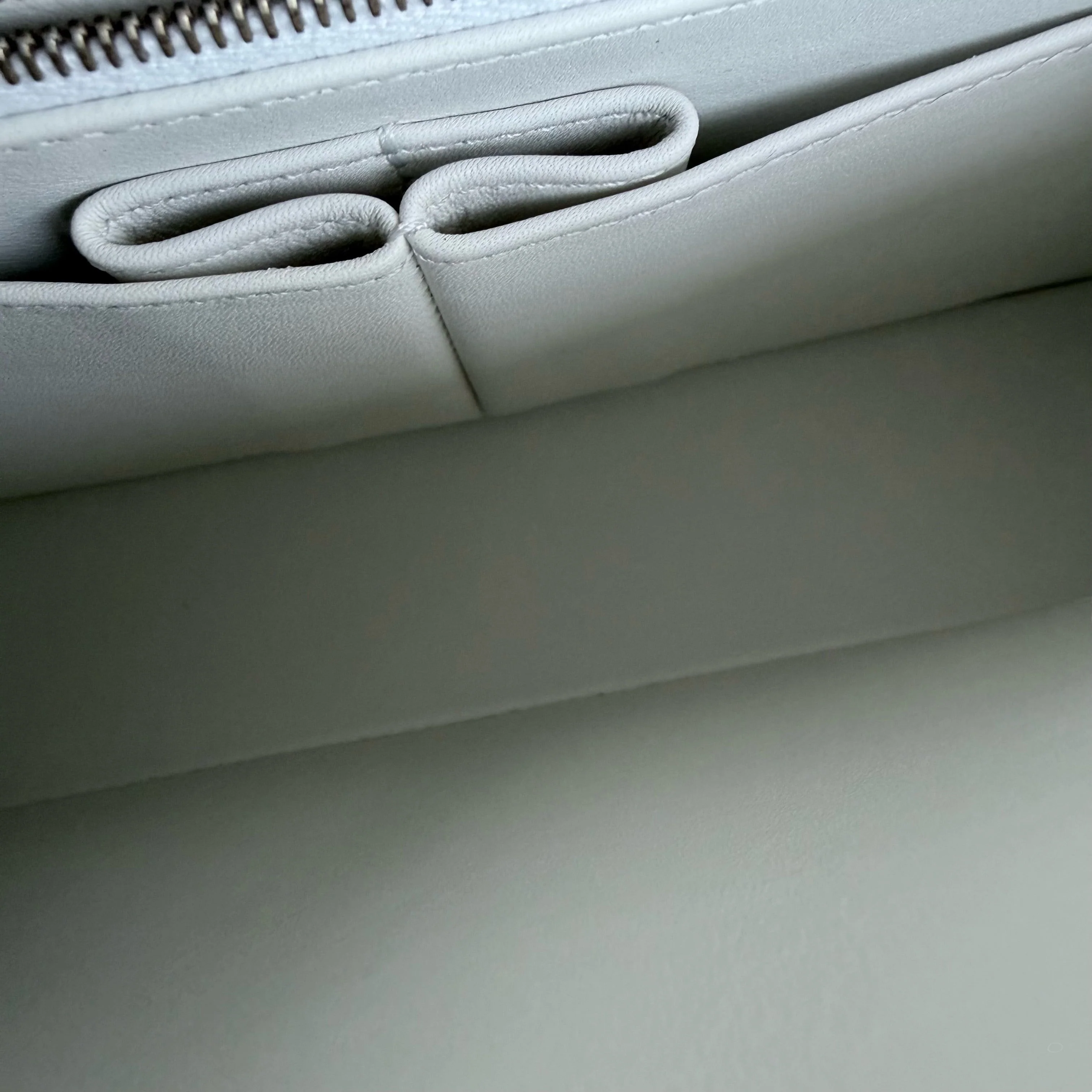 Chanel Classic Flap Medium - Python 25CM Quilted White Silver Hardware Series 23