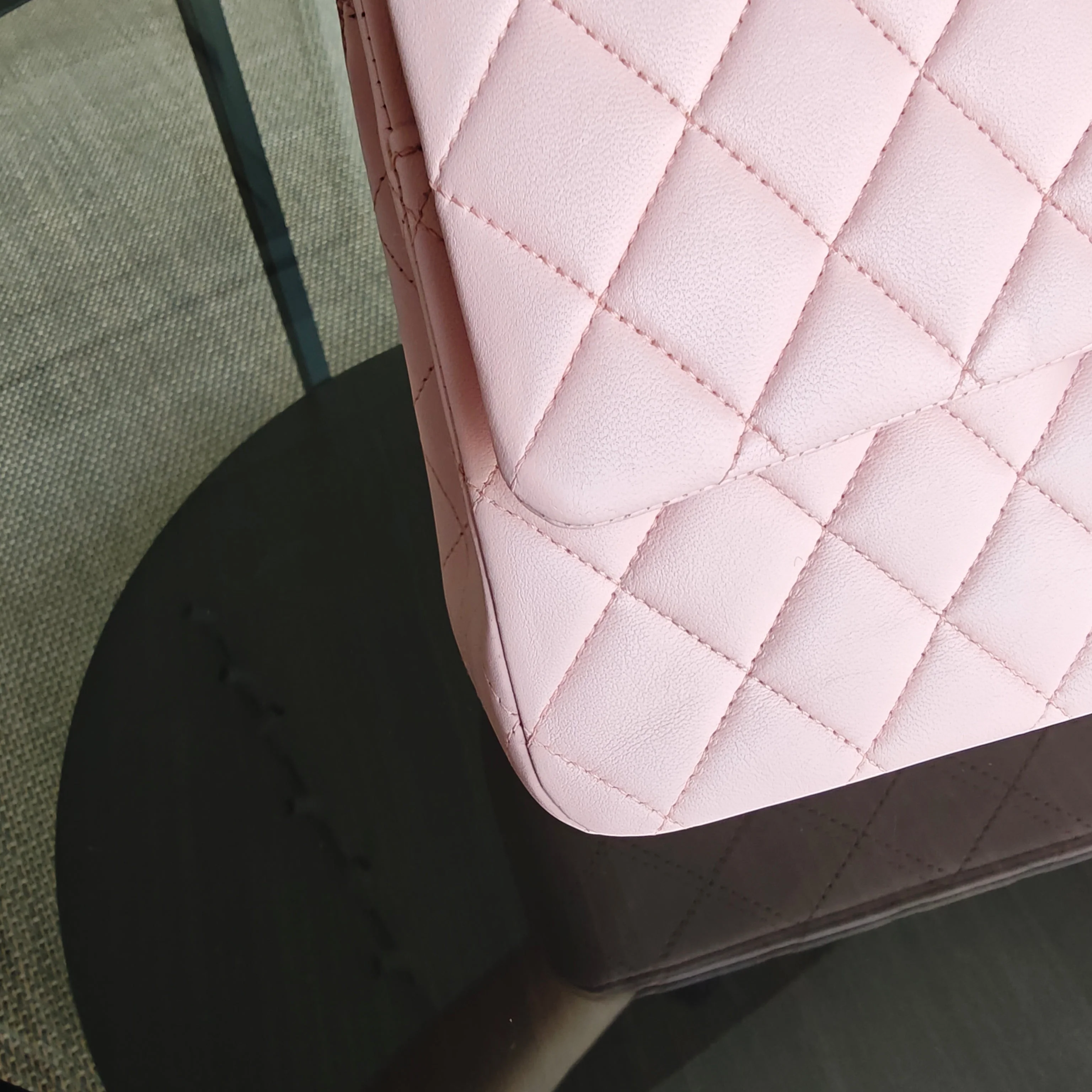 Chanel Classic Flap Medium - 25CM Quilted Lambskin Light Sakura Pink Silver Hardware Series 25