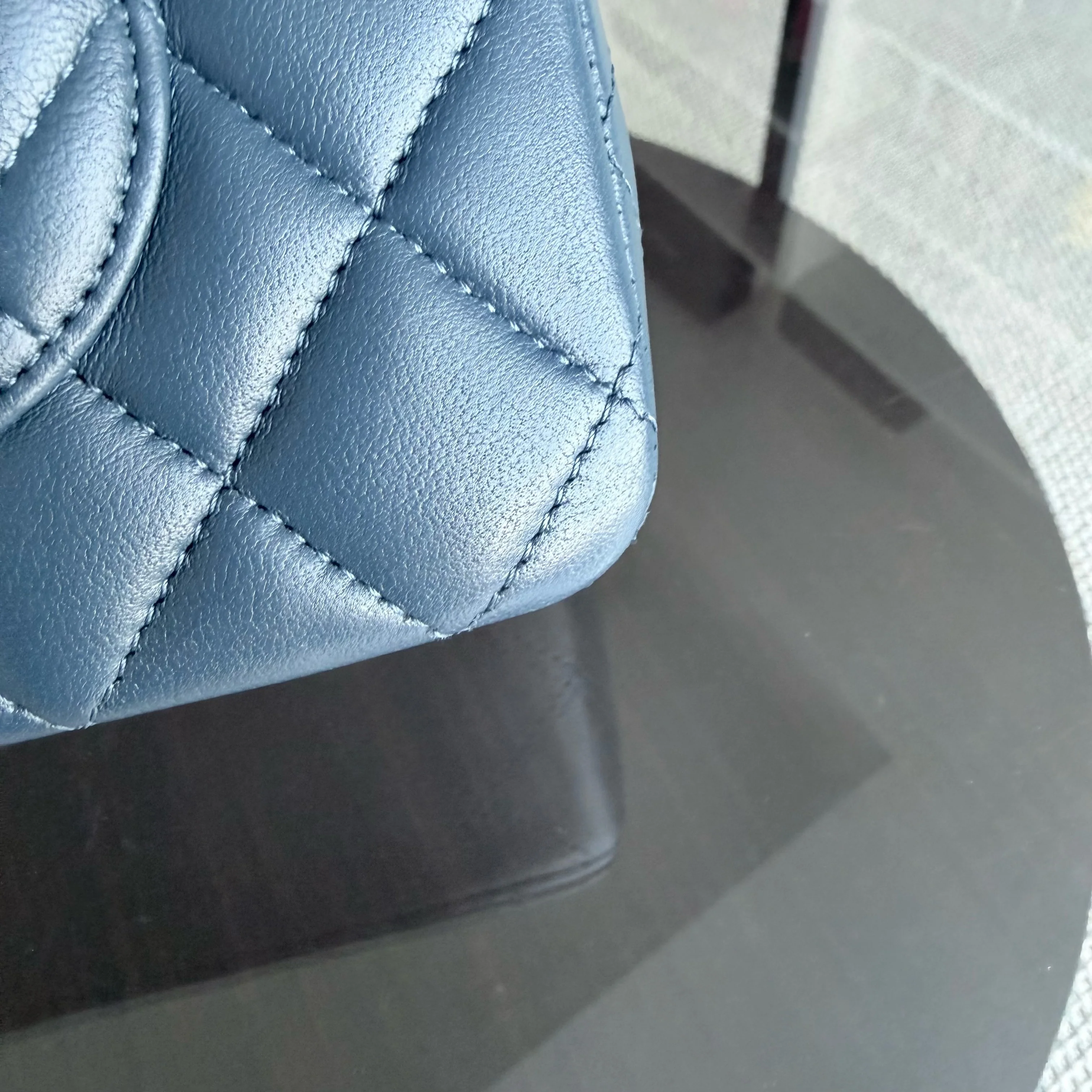 Chanel Classic Flap Small - Lambskin 23CM Dark Blue Silver Hardware Series 26