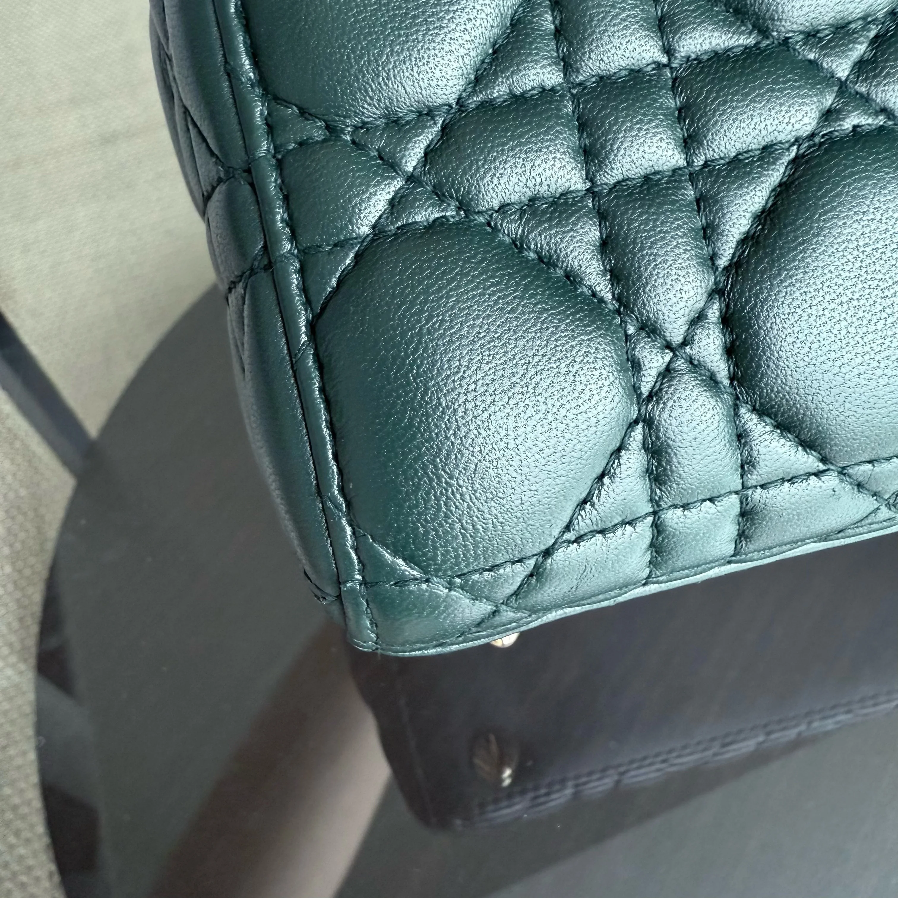 Dior Lady Small ABC - Cannage Lambskin Dark Green Gold Hardware MyABC