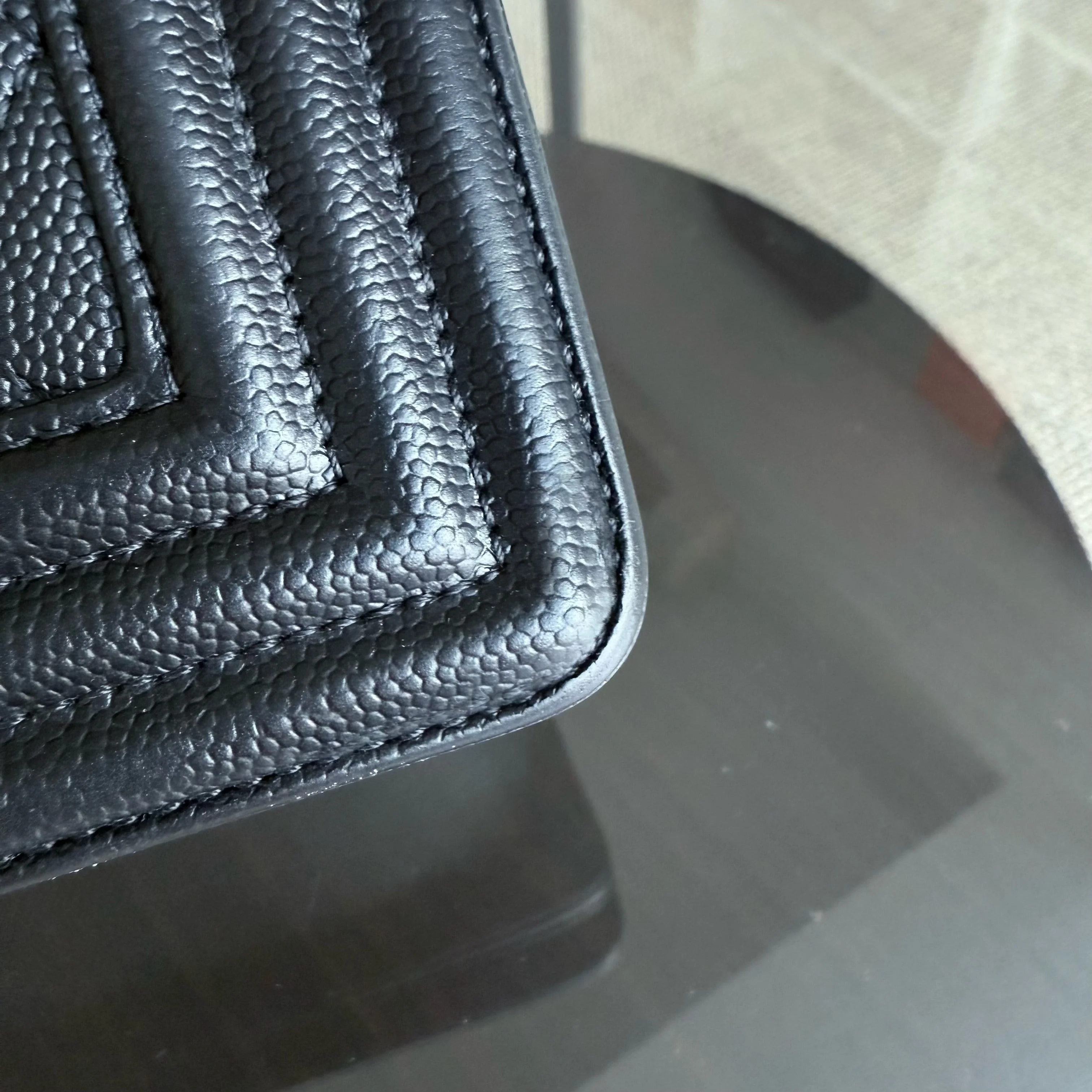 Chanel Boy Medium - Caviar 25CM Quilted Grained Gold Hardware Series 24