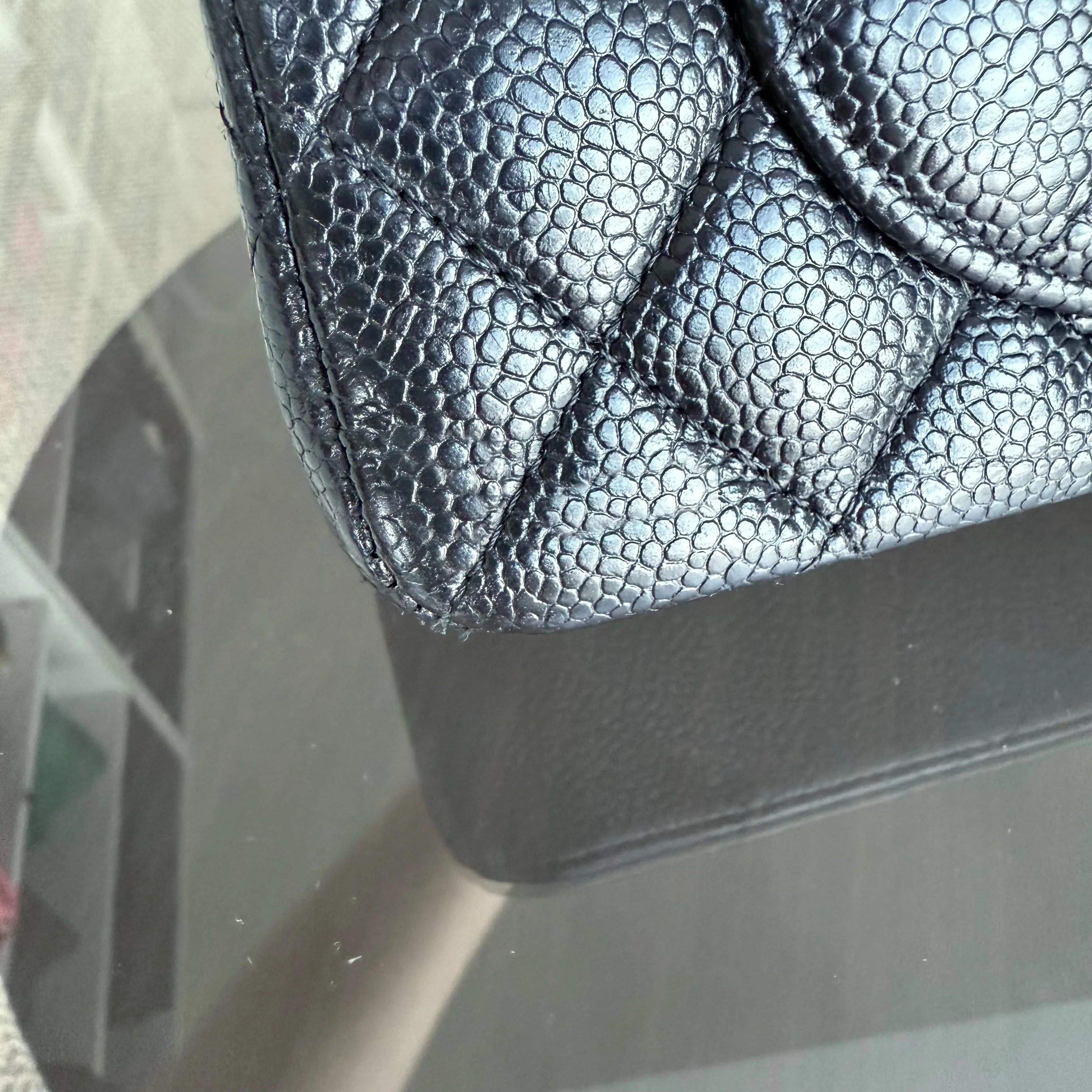 Chanel Classic Flap Small - Caviar 23CM Quilted Black Gold Hardware Series 16