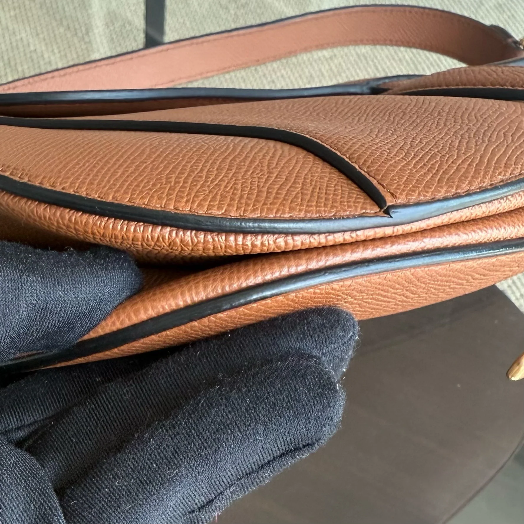 Dior Saddle Medium - Grained Calfskin Caramel Gold Hardware