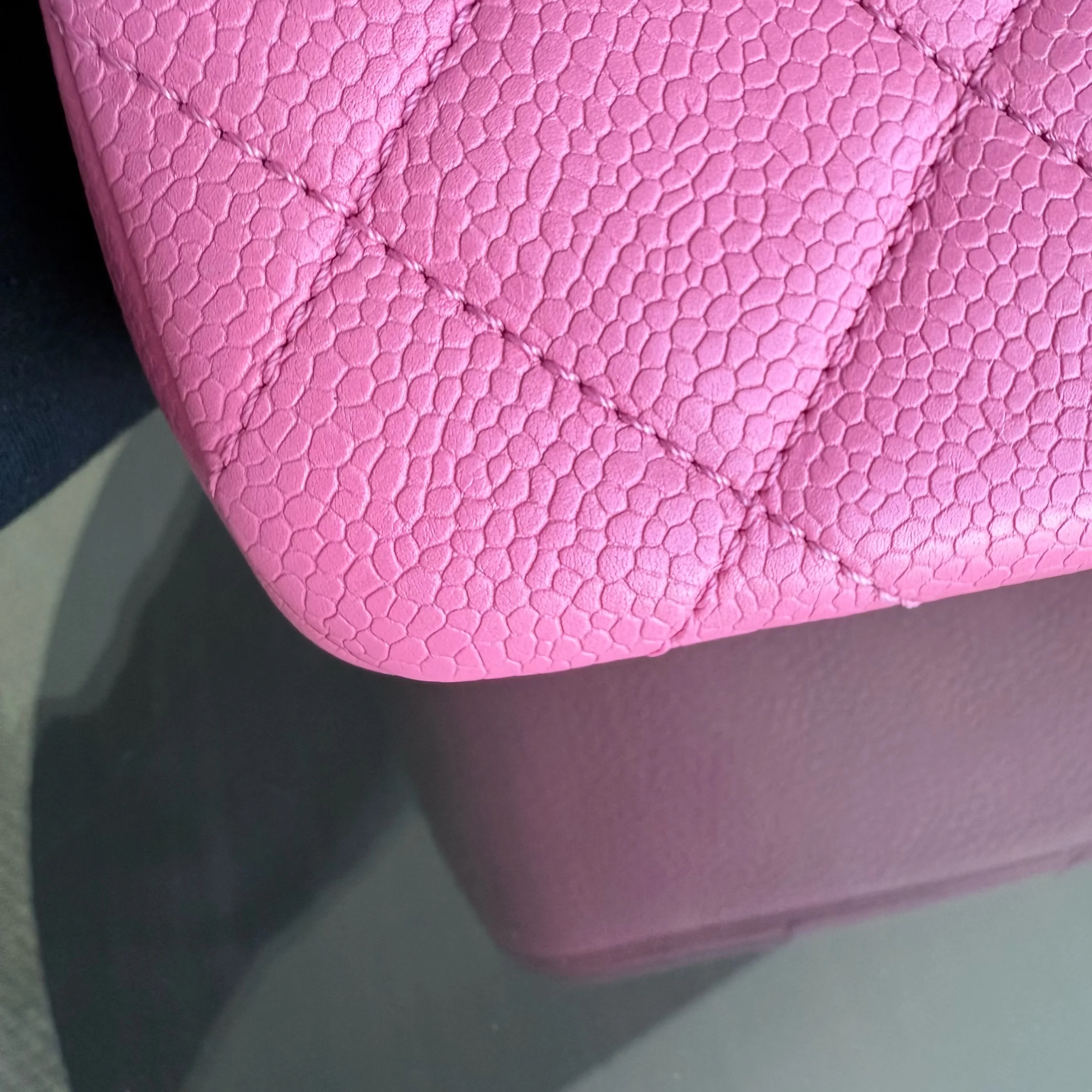 Chanel Classic Flap Seasonal Mini Square - Caviar Quilted Grained Calfskin All Pink Barbie Series 29