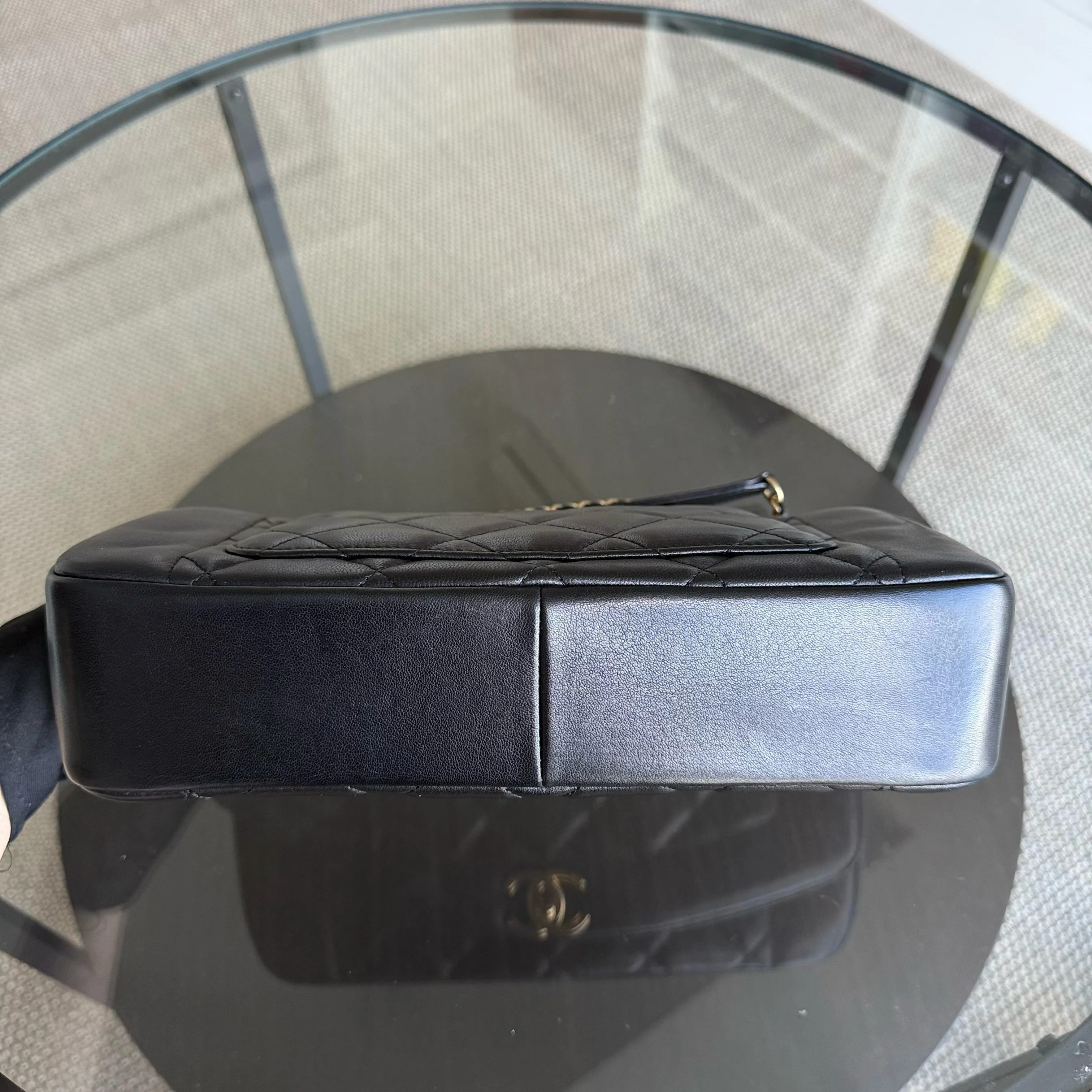 Chanel Diana Reissue - Quilted Lambskin 28CM Black Gold Hardware Series 20