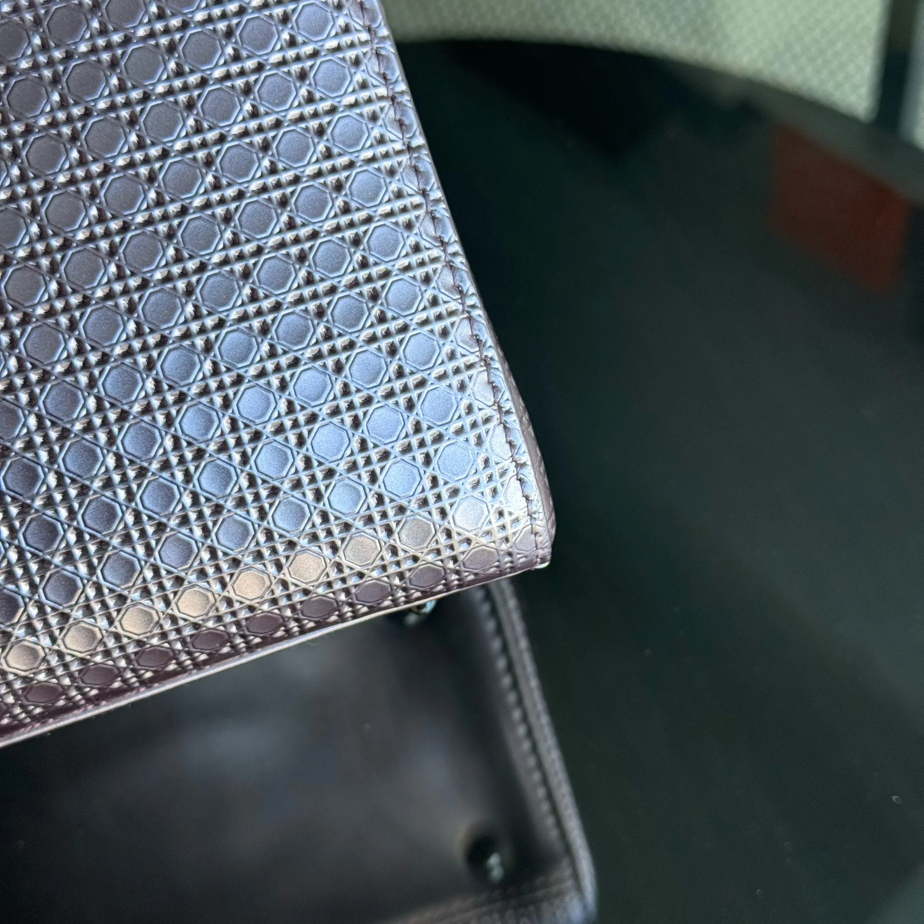 Dior Lady Medium - Micro-Cannage Metallic Pink Silver Hardware