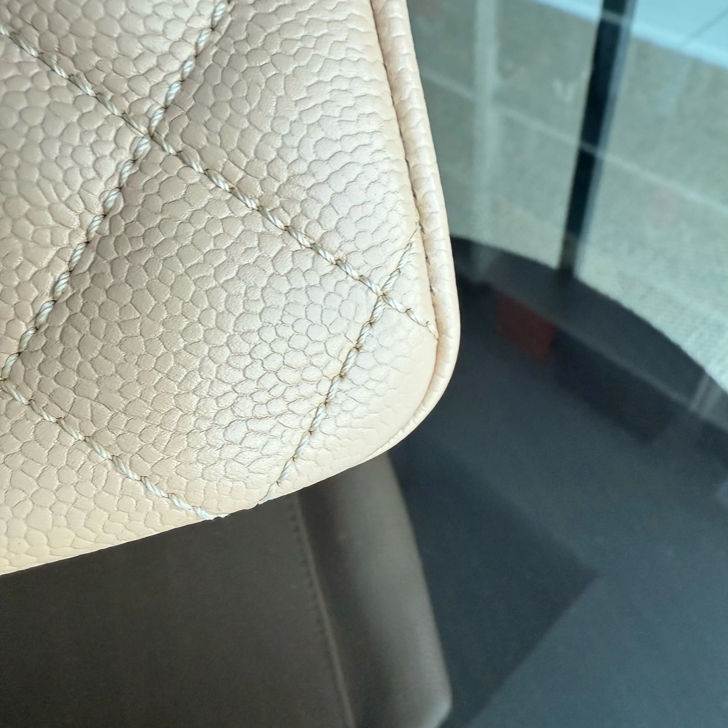 Chanel GST Grand Shopping Tote - Caviar Grained Calfskin Light Beige Gold Hardware Series 13