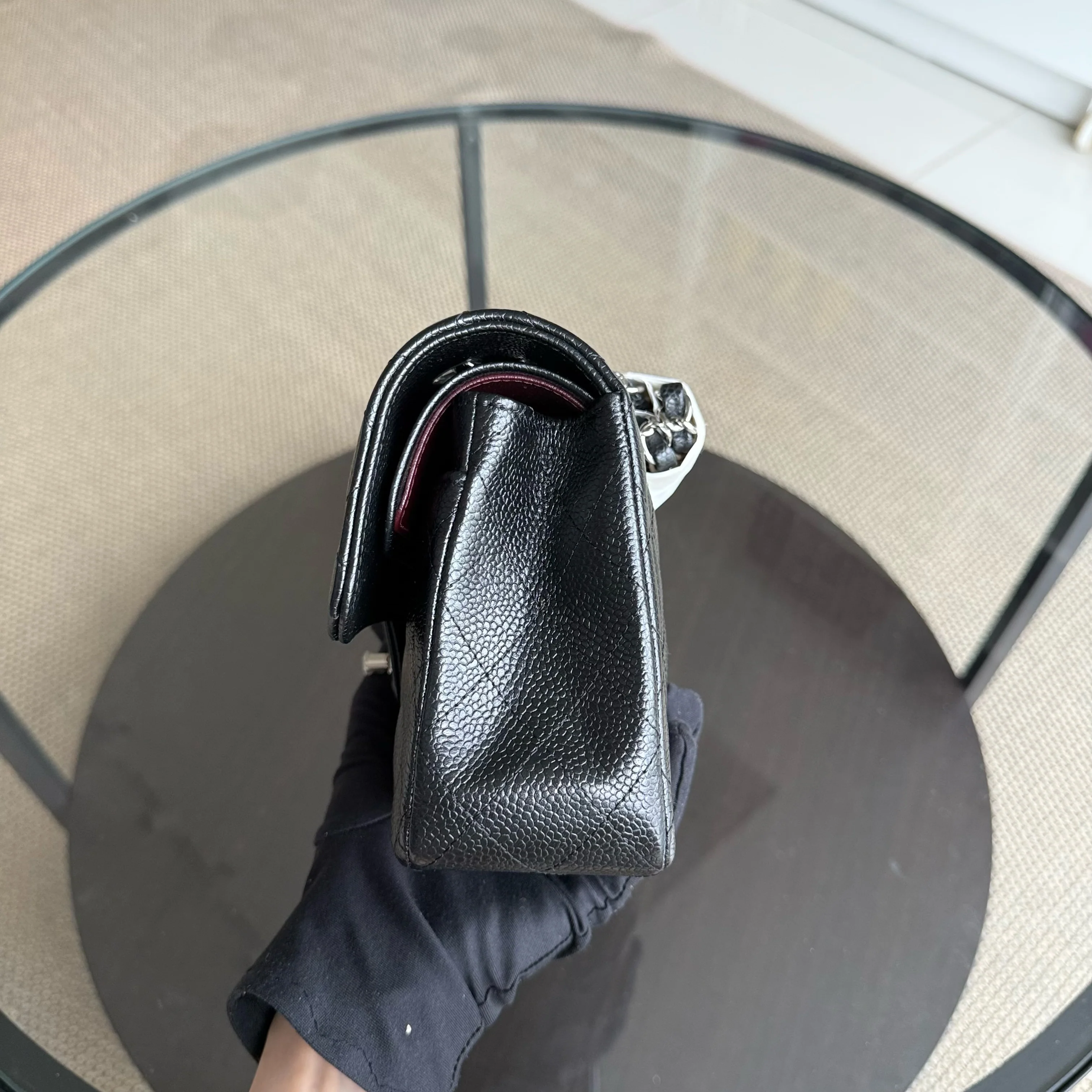 Chanel Classic Flap Small - Caviar 23CM Quilted Black Silver Hardware Series 31