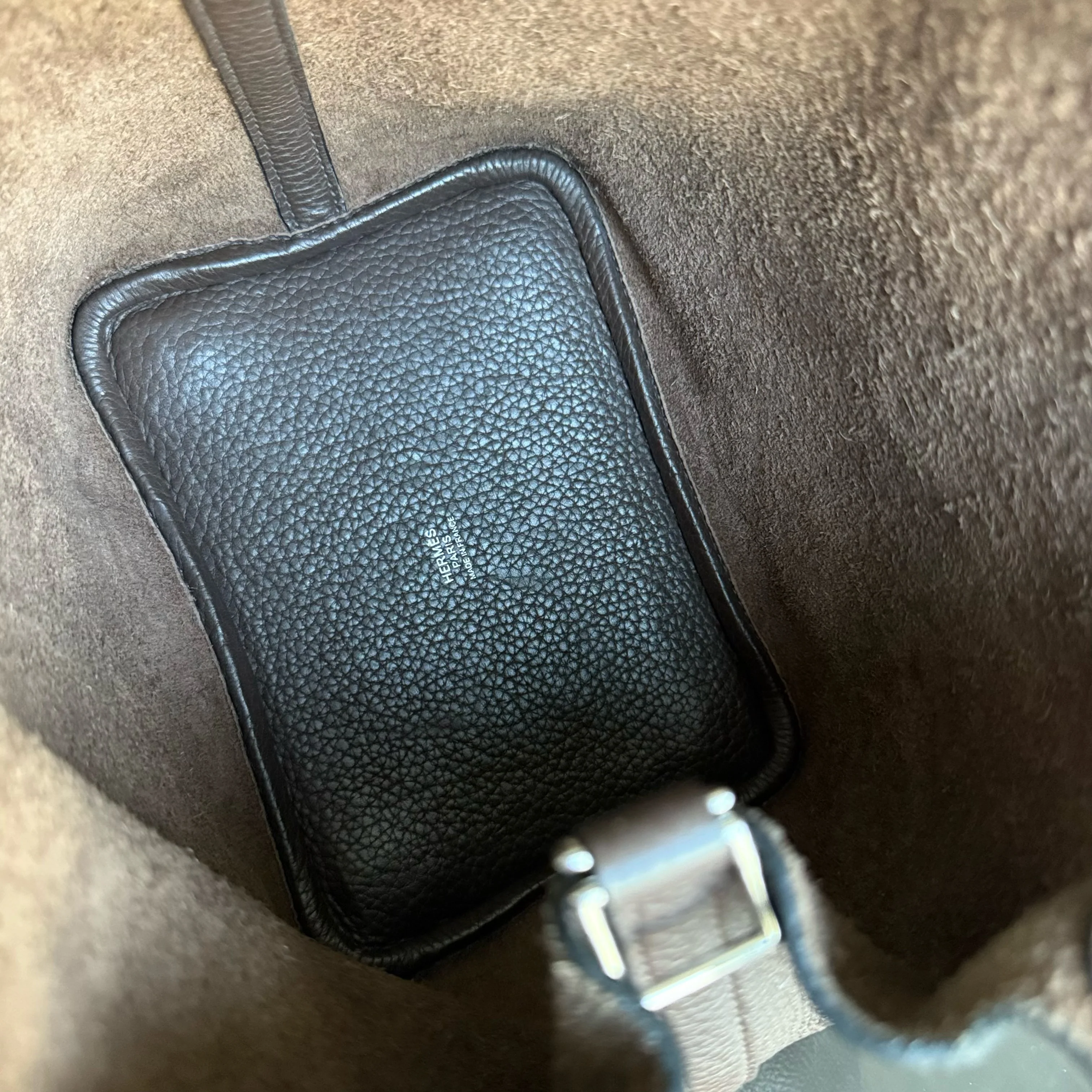 Hermes Picotin 18 - TC Clemence Leather Palladium Silver Hardware Stamp Square P