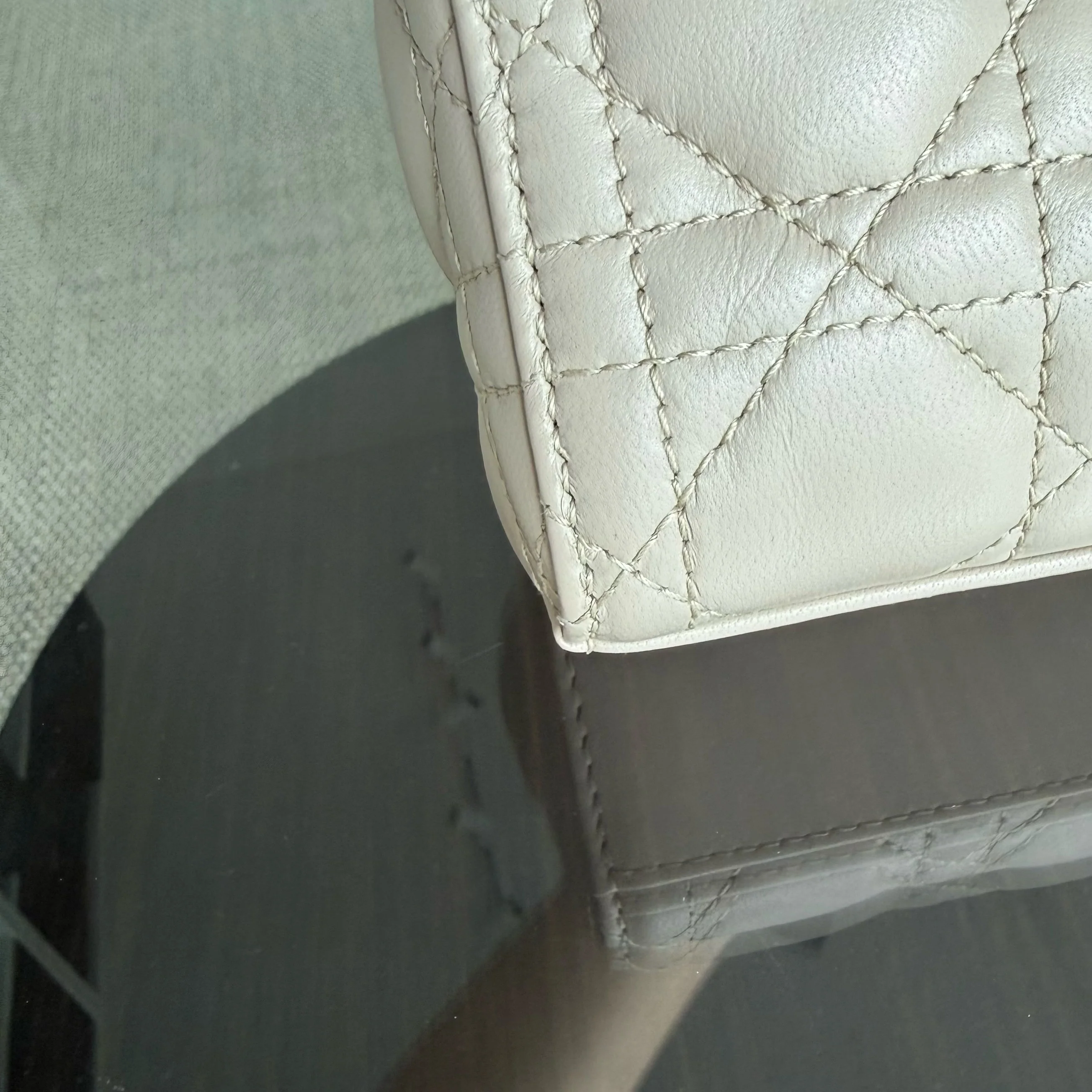 Dior Lady D-Joy Small - Cannage Lambskin Beige Gold Hardware Single Strap