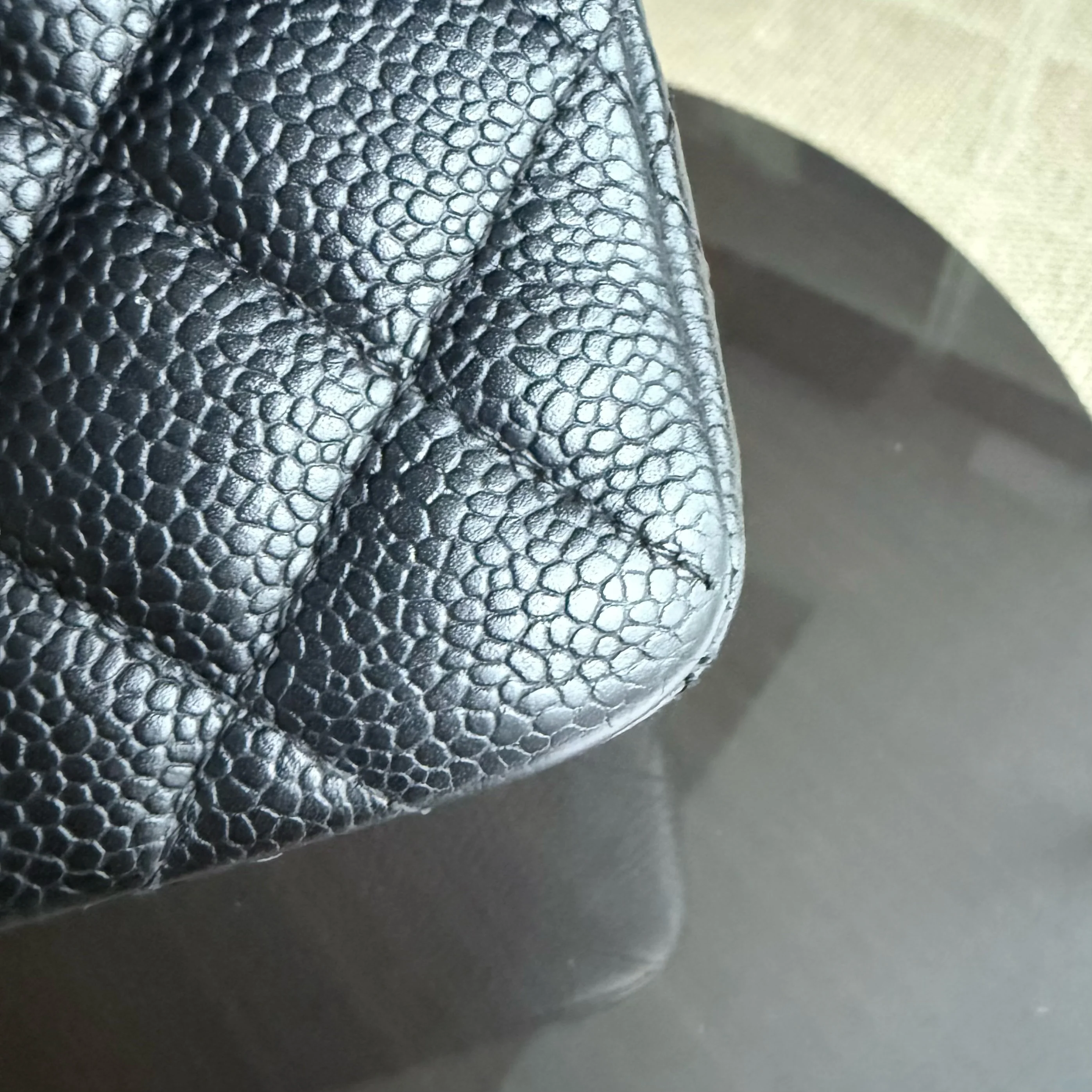 Chanel Classic Flap Small - Caviar 23CM Quilted Grained Calfskin Black Gold Hardware Series 24