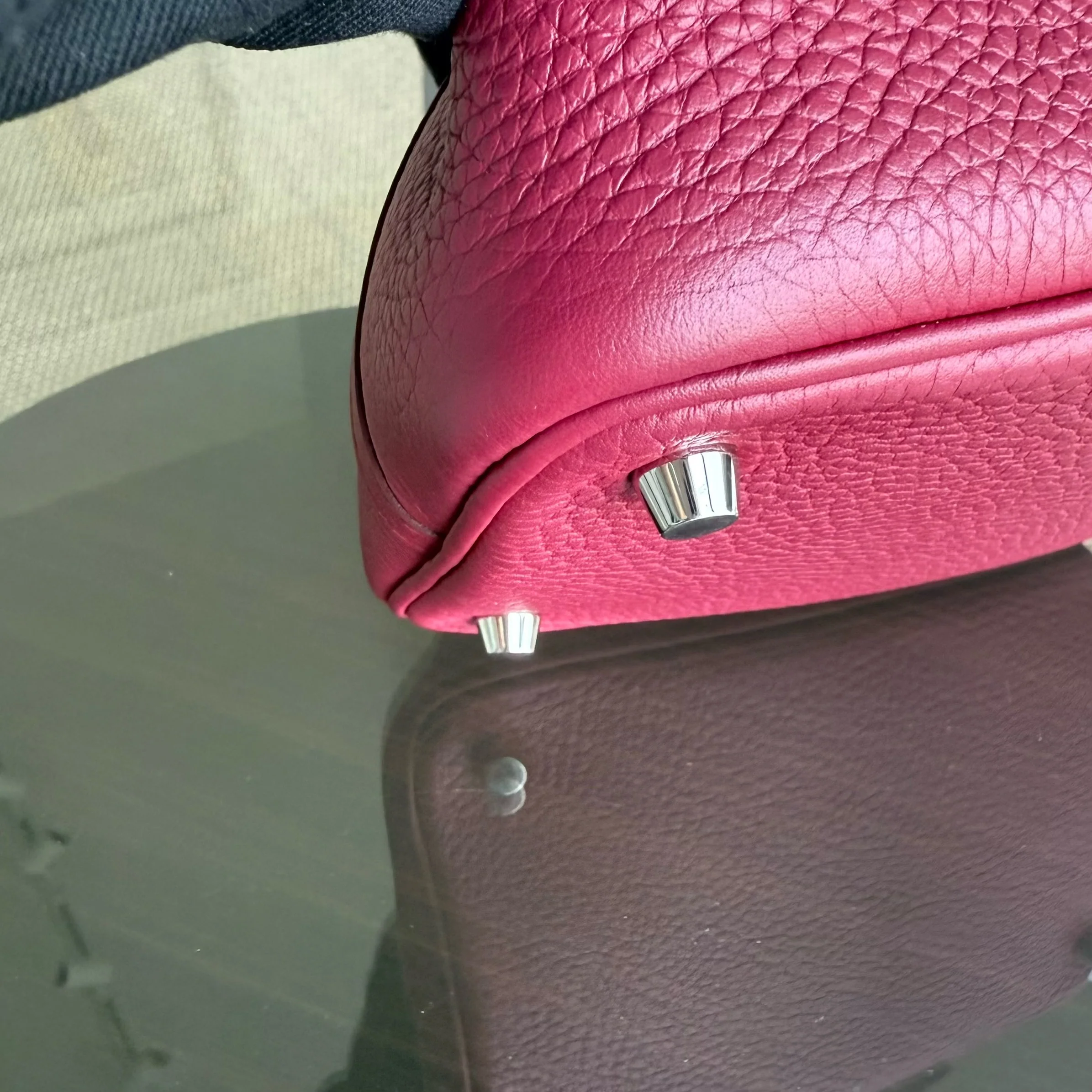 Hermes Picotin 18 - TC Clemence Leather Burgundy Silver Hardware