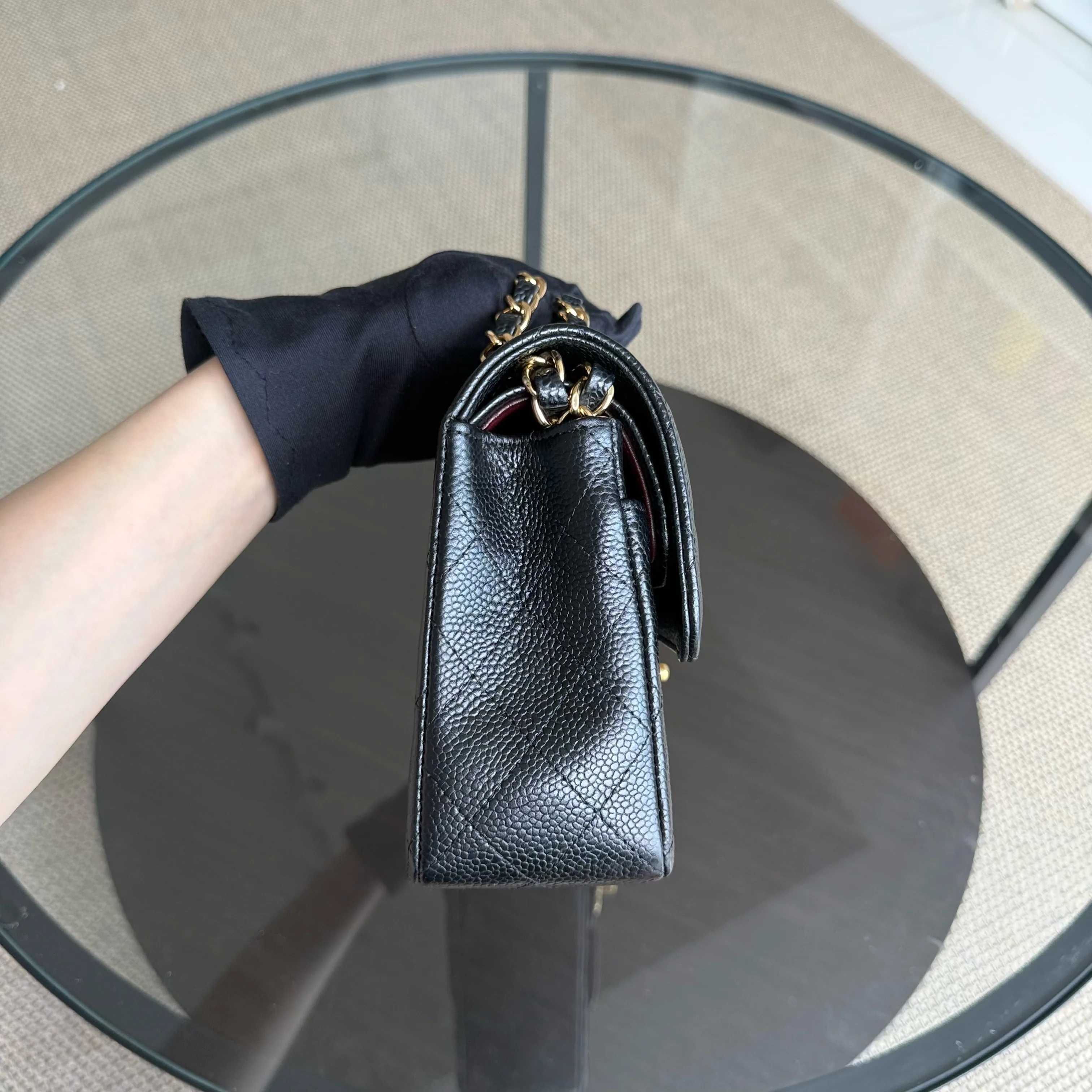 Chanel Classic Flap Small - Caviar 23CM Quilted Black Gold Hardware