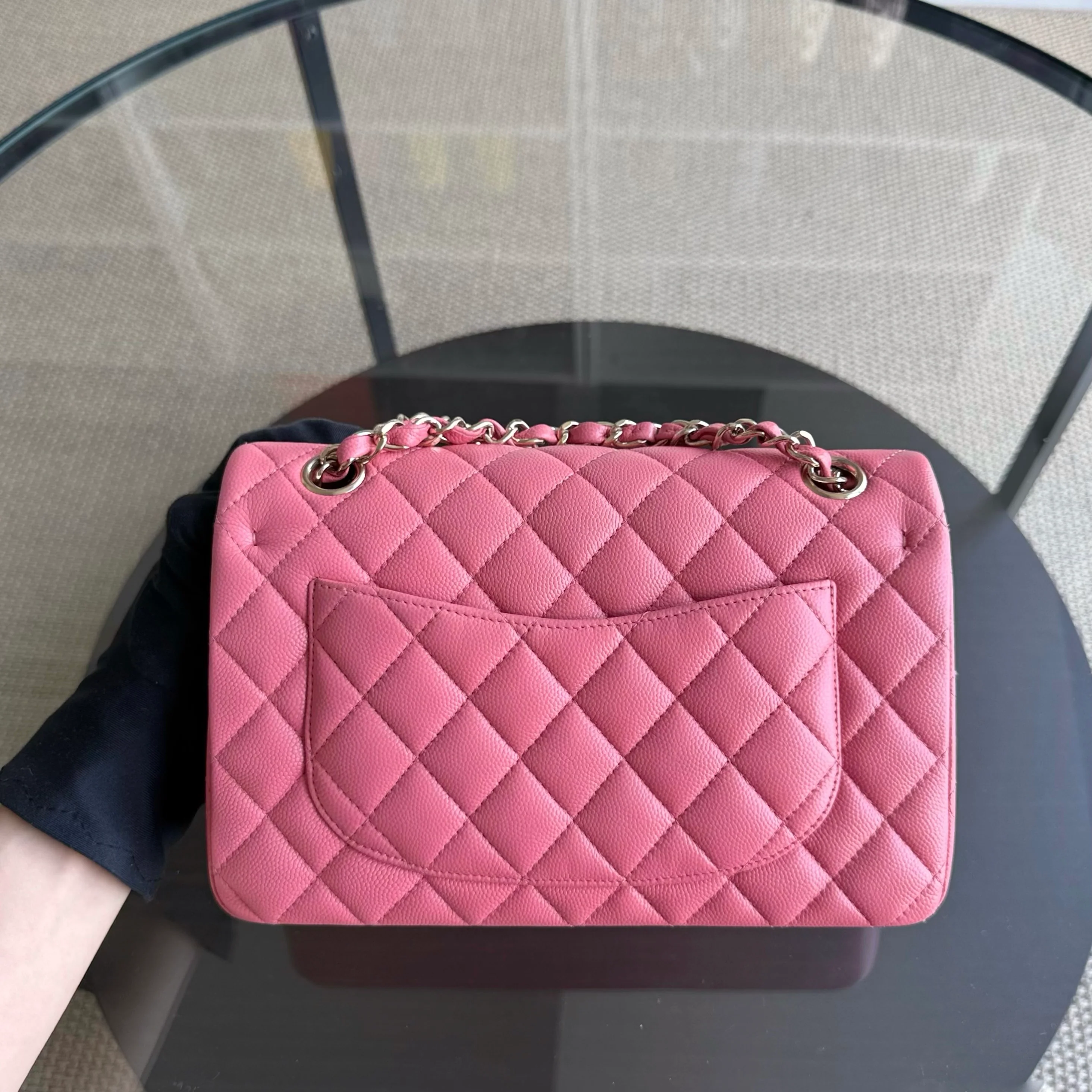 Chanel Classic Flap Small - Caviar 23CM Quilted Grained Calfskin Pink Gold Hardware Series 28