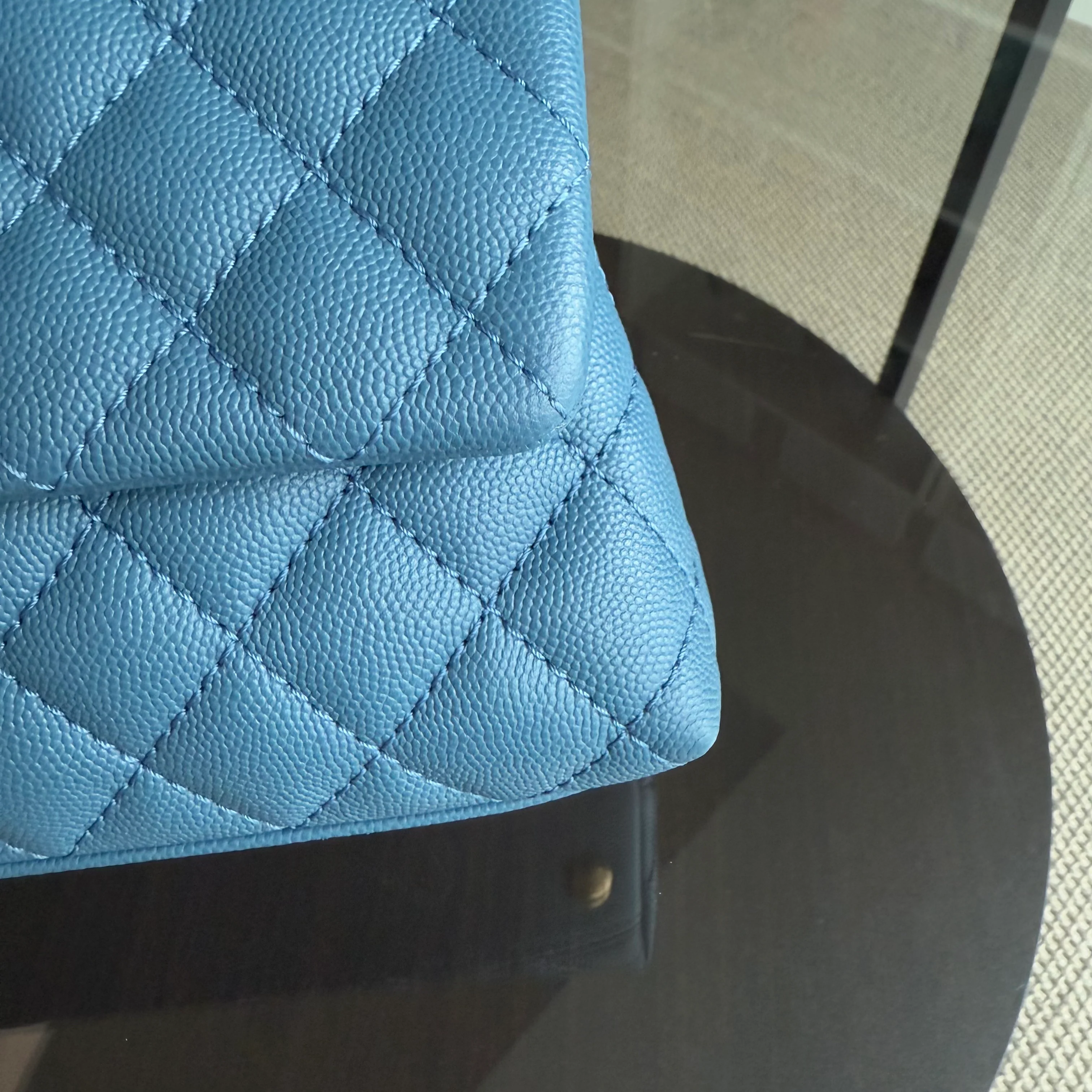 Deposit of Chanel Coco Handle Small - Caviar Quilted Blue Gold Hardware Series 25 (half amount of total)