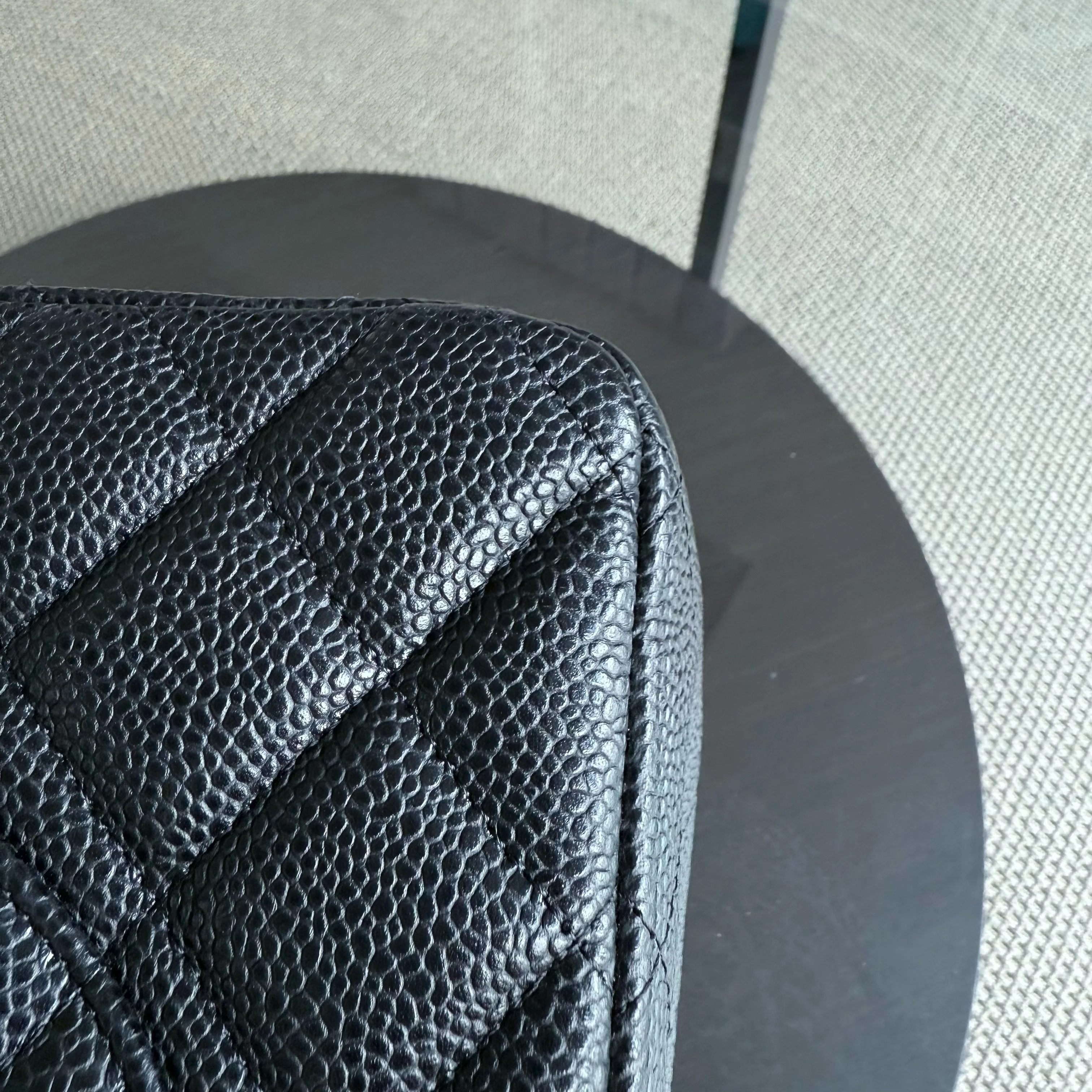 Chanel Classic Flap Maxi - Caviar Double Flap 33CM Quilted Black Gold Hardware Series 15