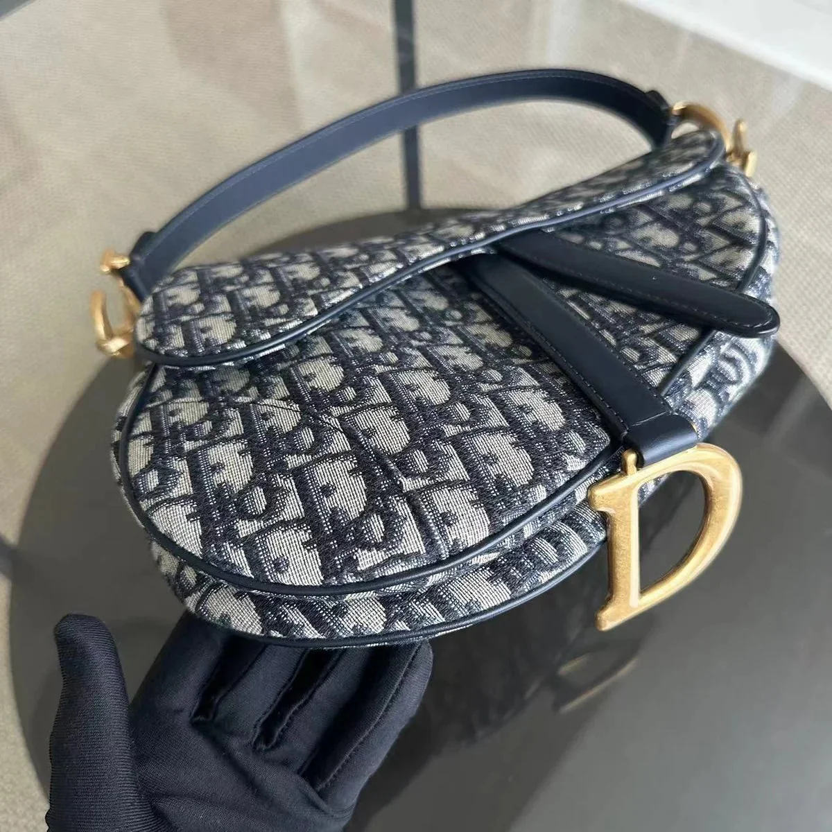 Dior Saddle Medium - Oblique Canvas Gold Hardware