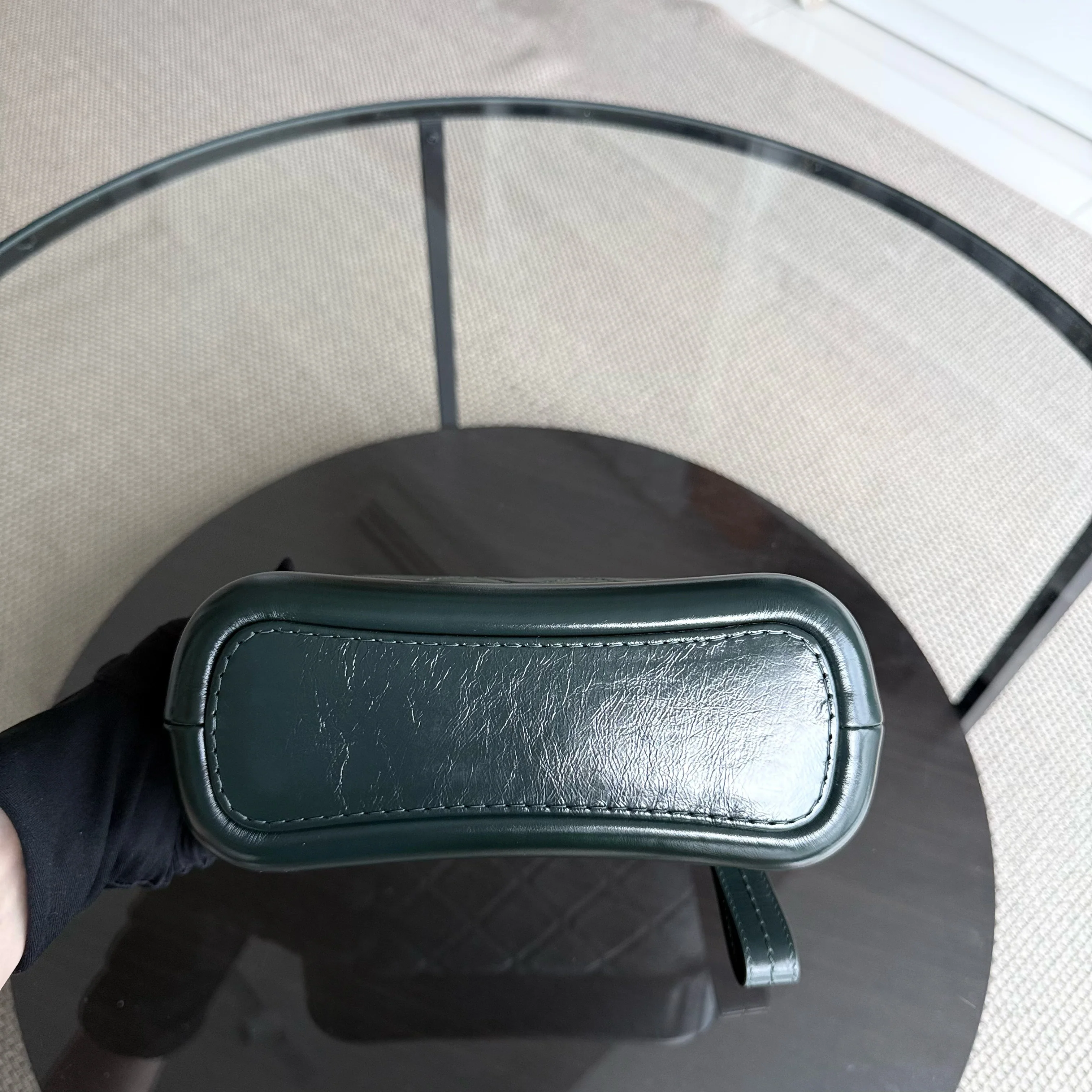 Chanel Gabrielle Small - Quilted Calfskin Dark Green Gold Hardware Series 26