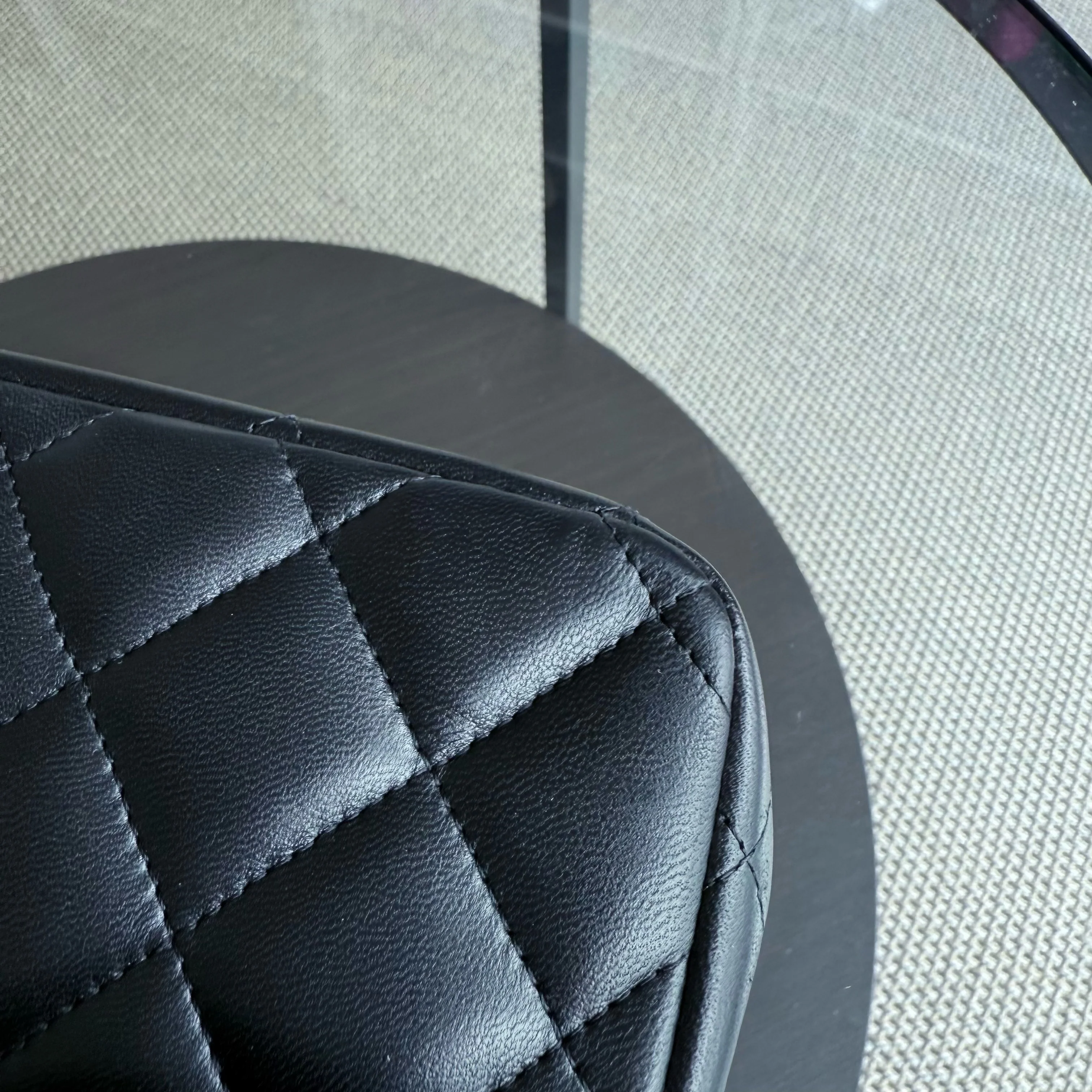 Chanel Classic Flap Jumbo - 30CM Quilted Lambskin Double Flap Black Gold Hardware