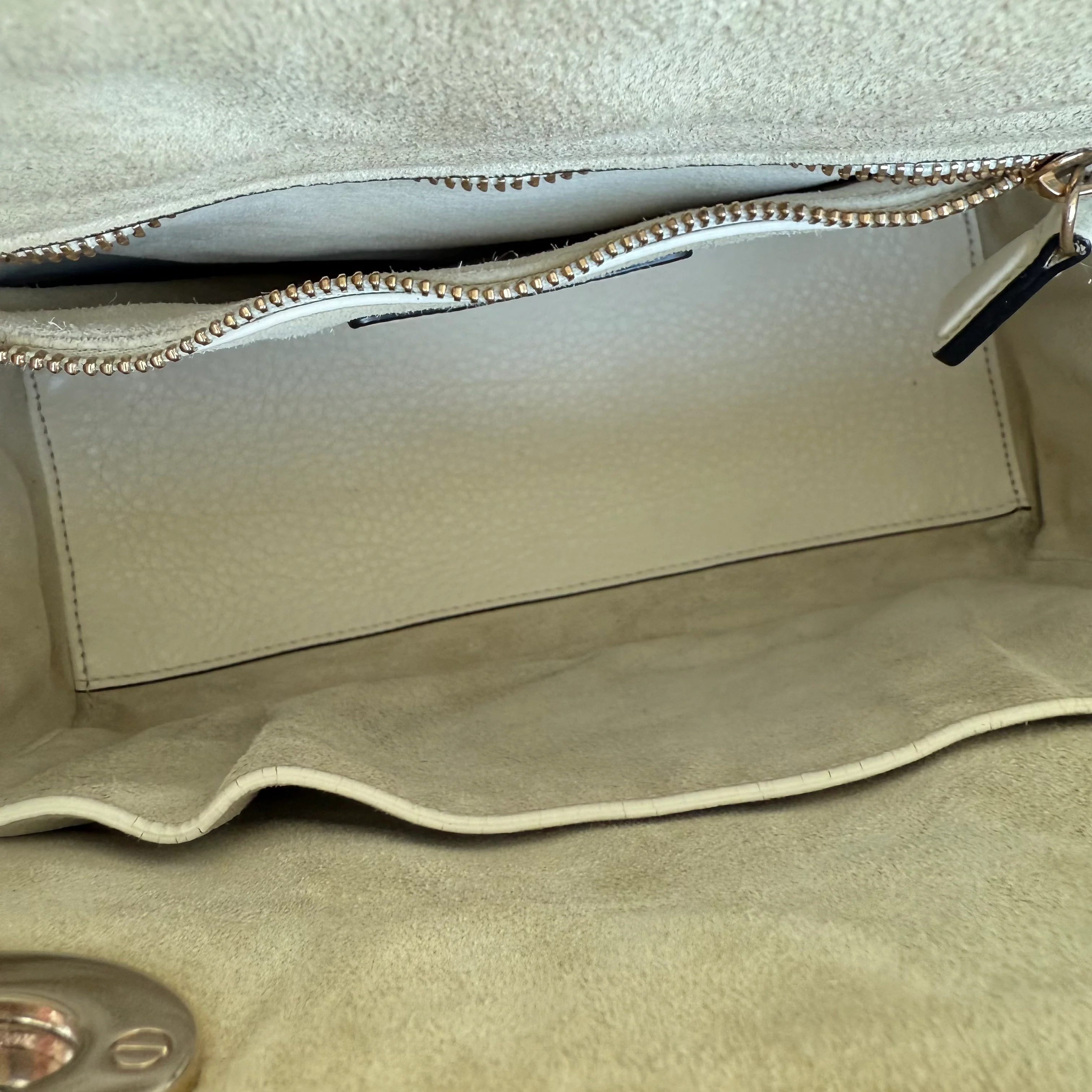 Dior Lady Medium Flap - Calfskin Cannage White Gold Hardware