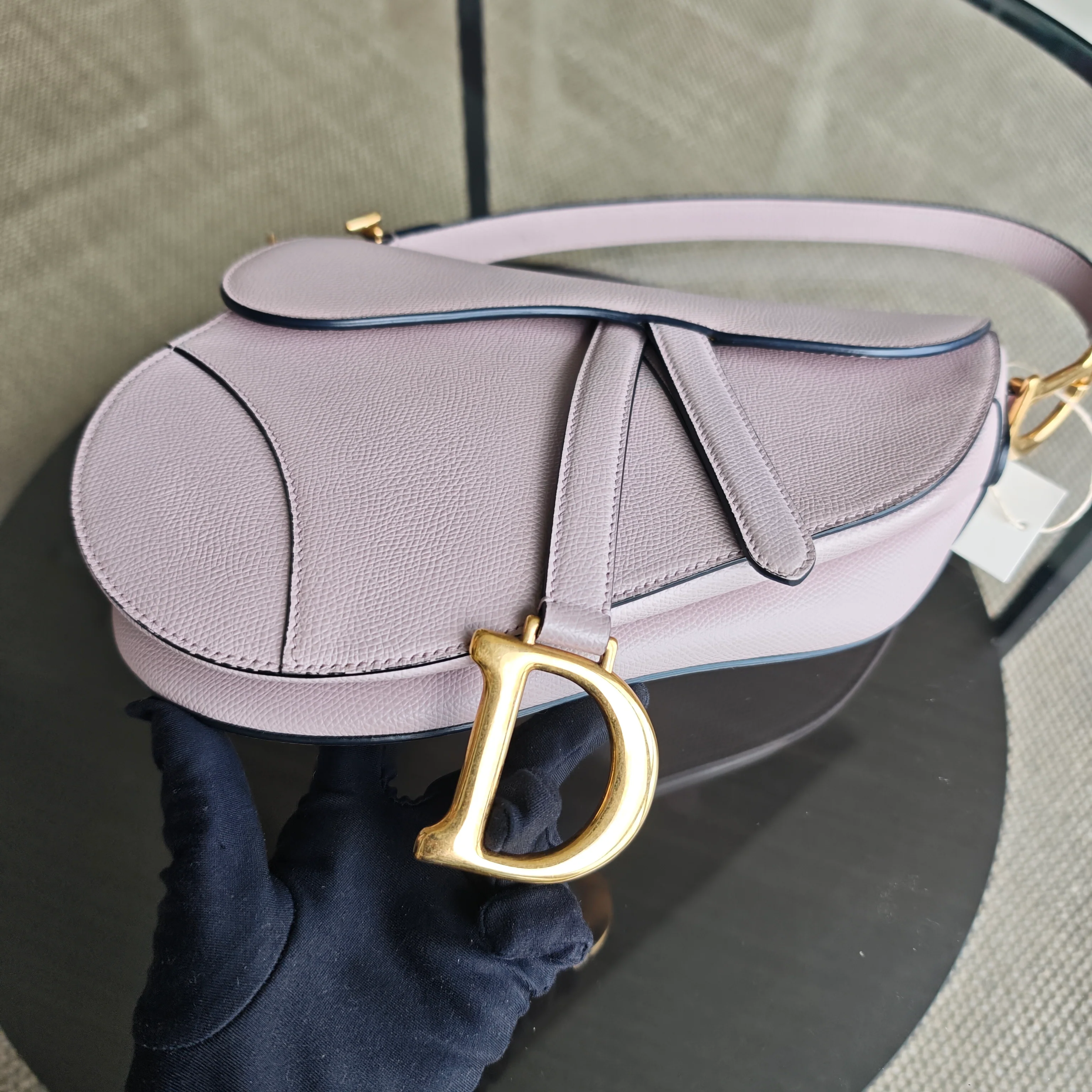 Dior Saddle Medium - Caviar Light Pink Gold Hardware
