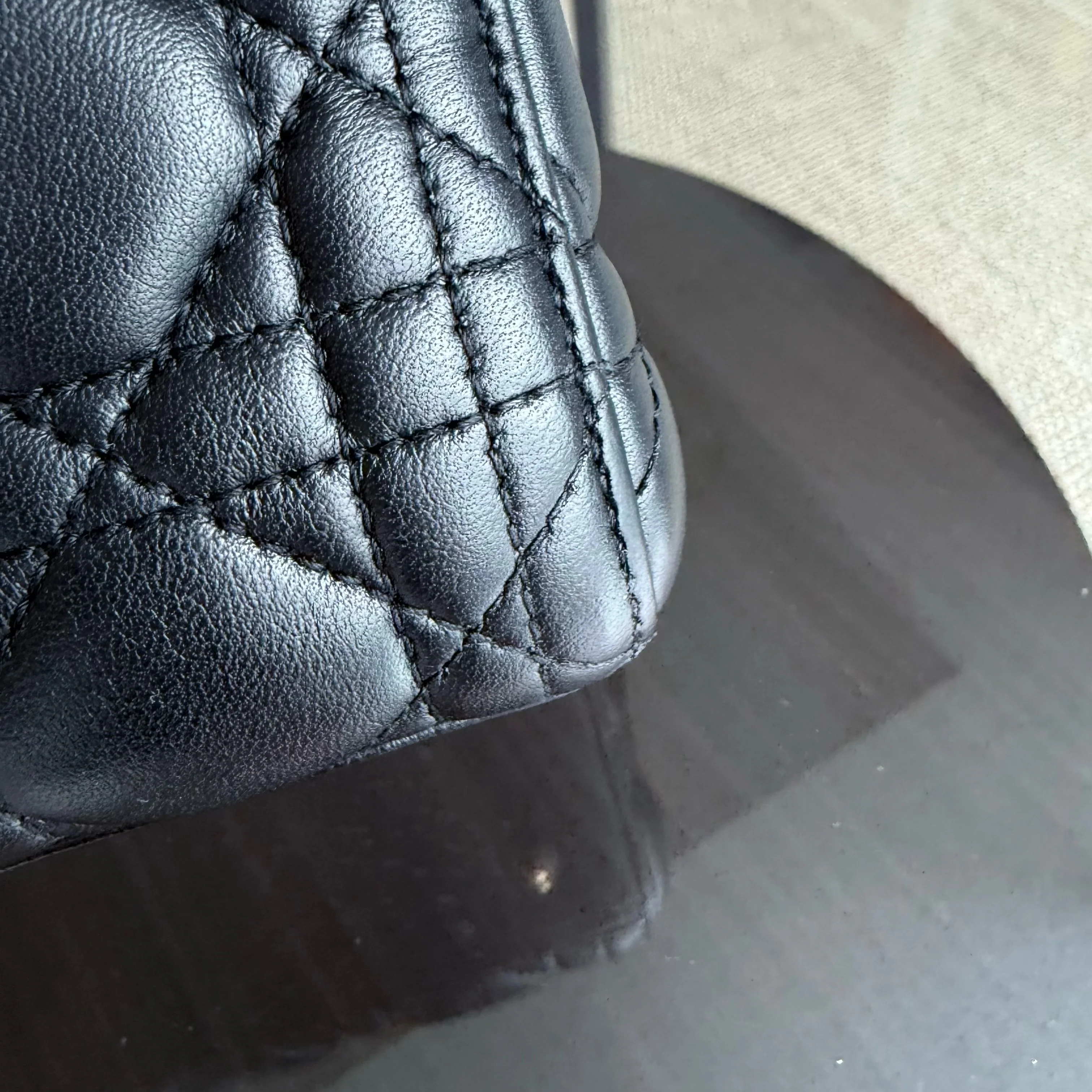 Dior Lady Medium - Cannage Lambskin Black Gold Hardware NO STRAP