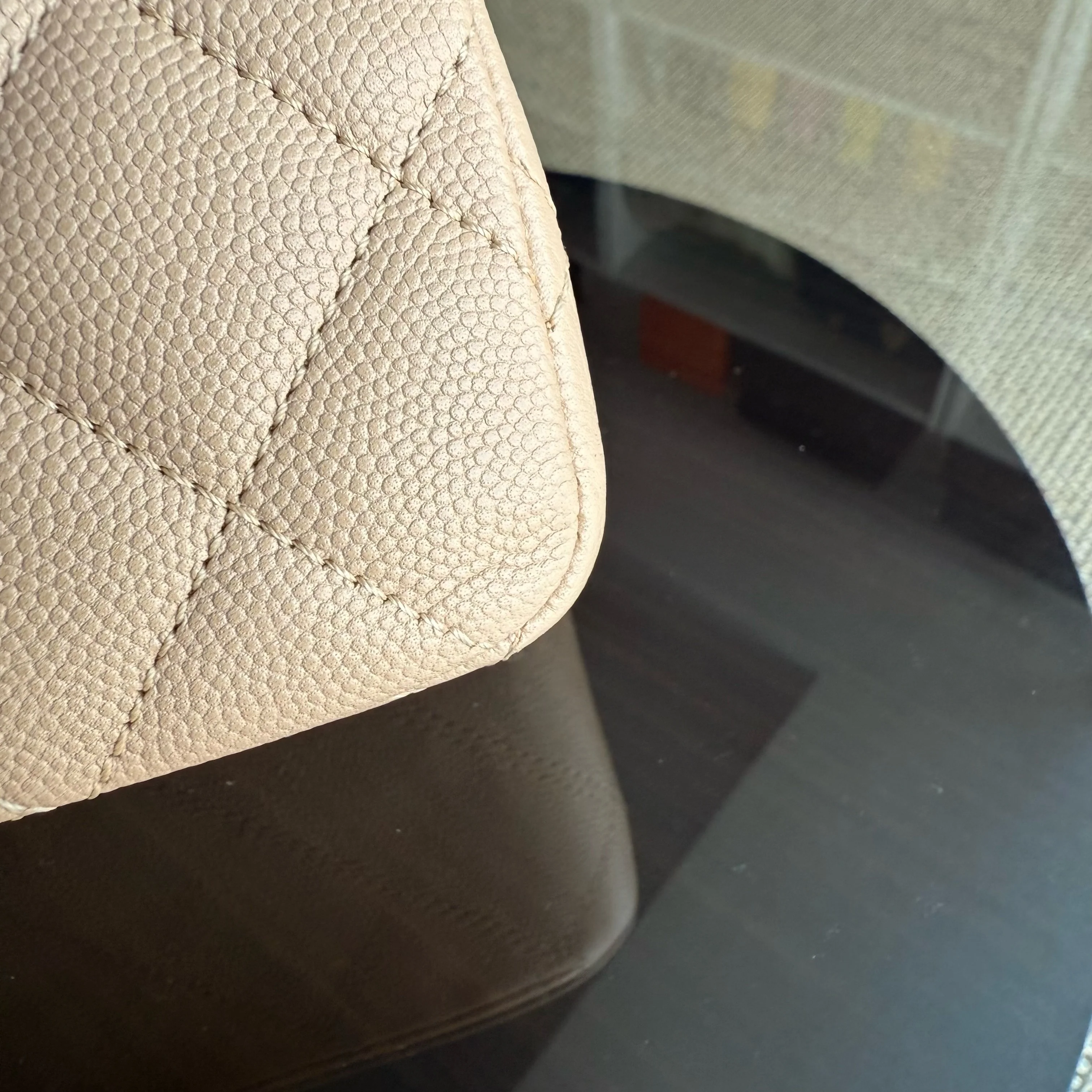 Chanel 2.55 Reissue 226 - Caviar Quilted Grained Calfskin Beige Gold Hardware Series 23