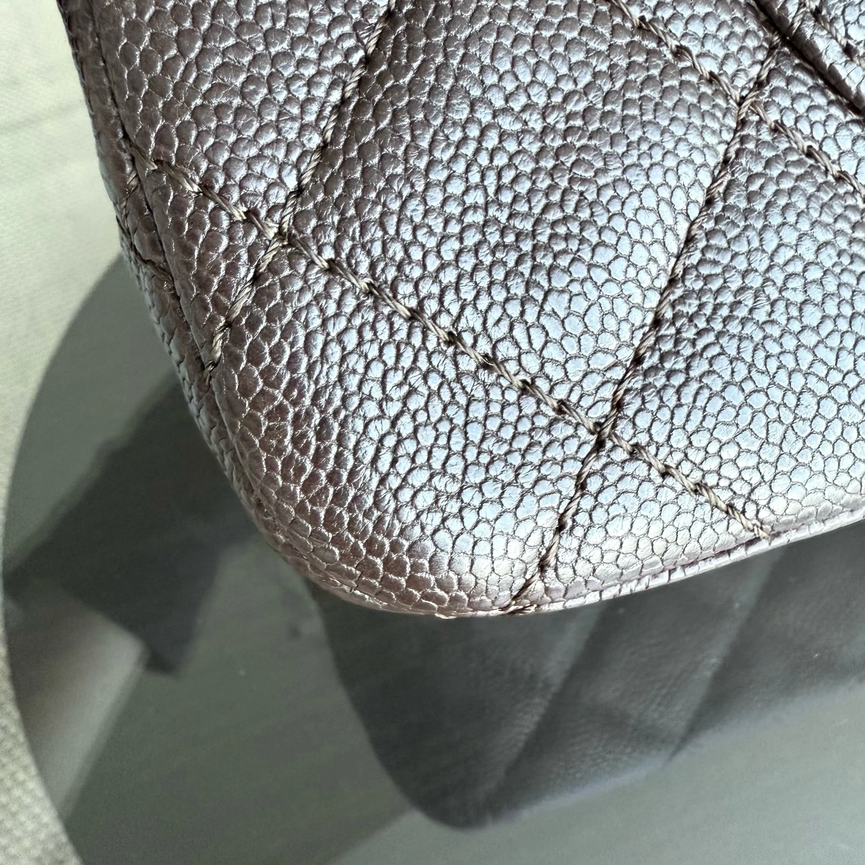 Chanel 2.55 Reissue 227 - Caviar Quilted Grained Calfskin Dark Brown Silver Hardware Series 14