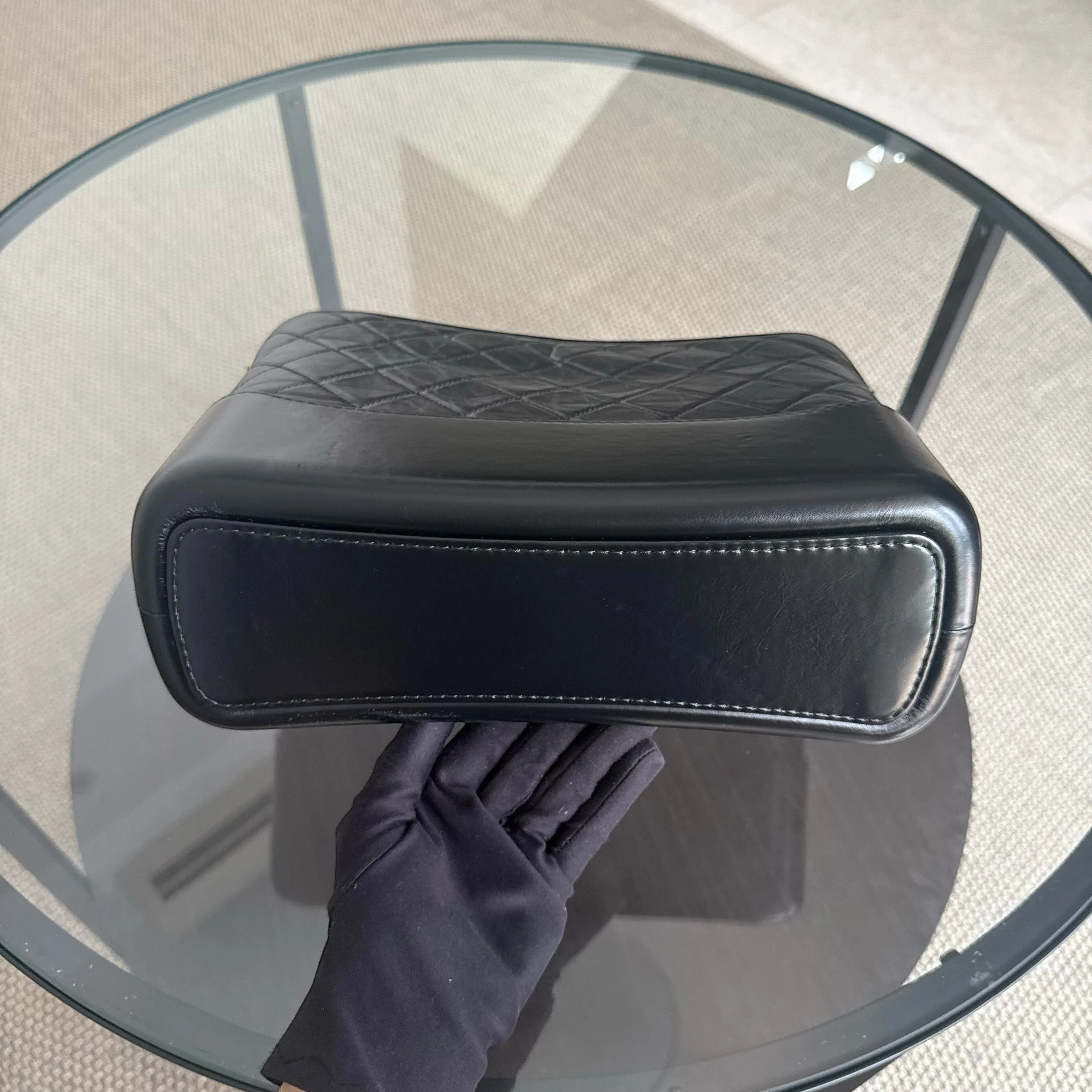 Chanel Gabrielle Medium - Quilted Aged Calfskin Black Two-tone Gold Hardware