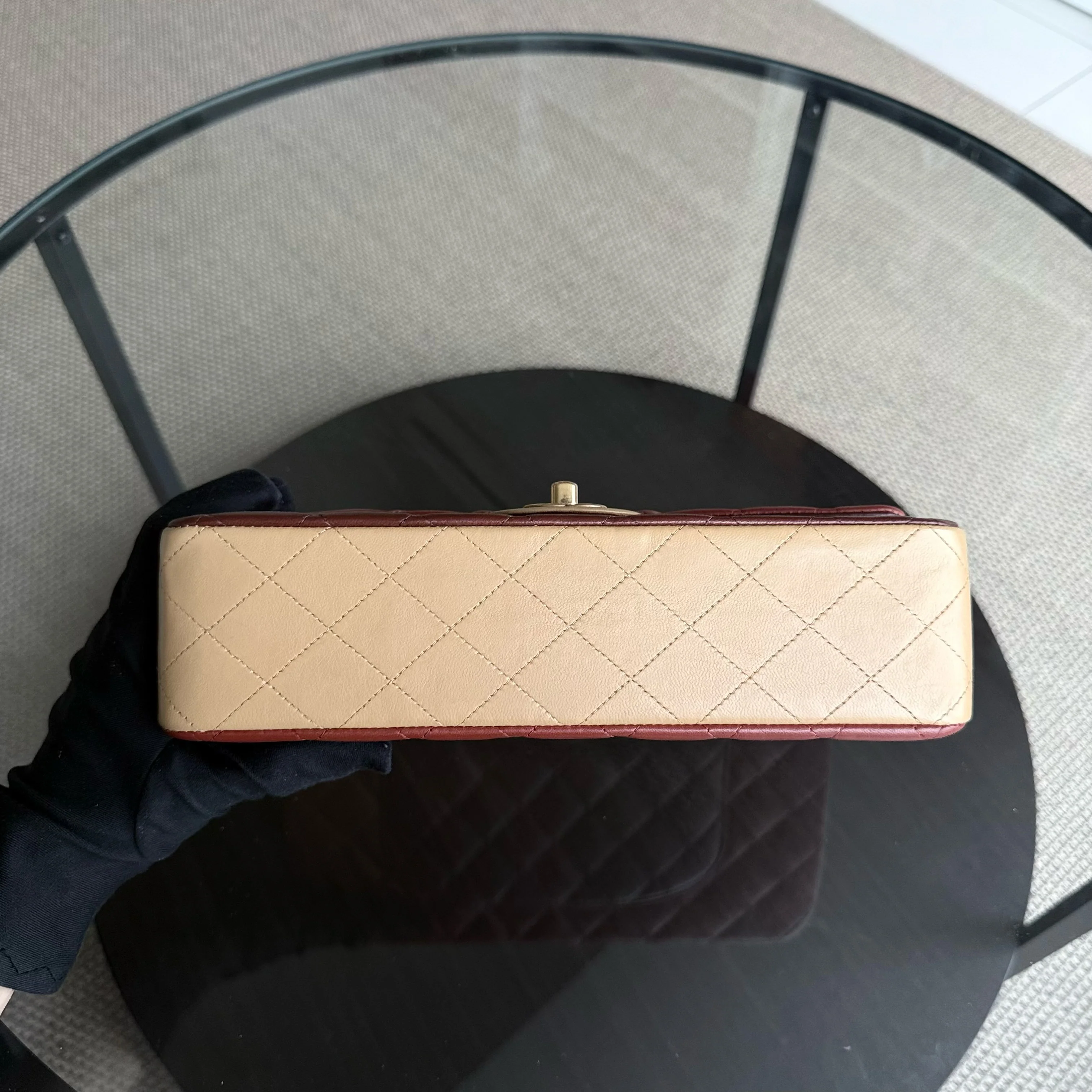 Chanel Classic Flap Medium - 25CM Quilted Lambskin Tri-Colo Gold Hardware Series 18