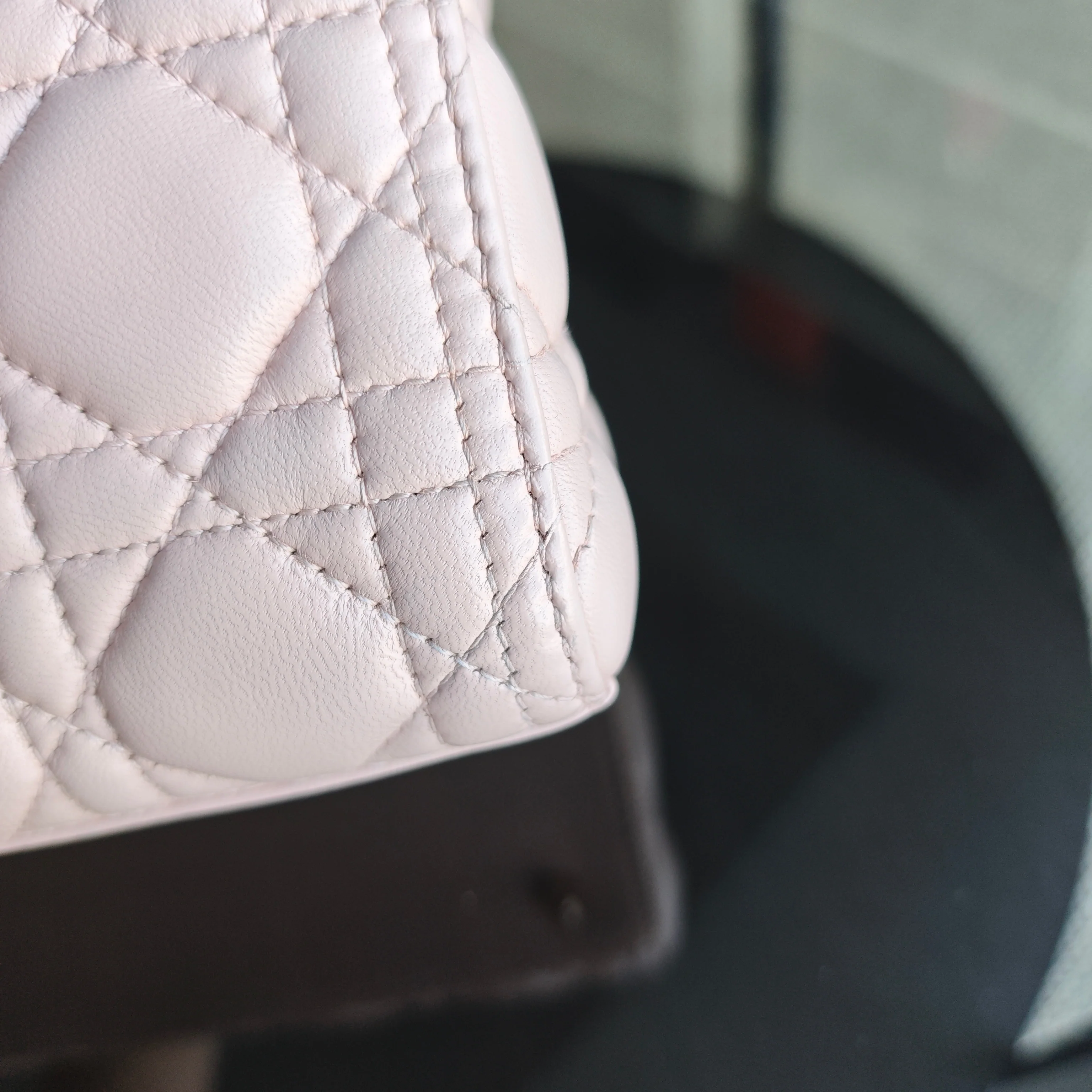 Dior Lady Medium - Cannage Lambskin Sakura Pink Gold Hardware NO STRAP