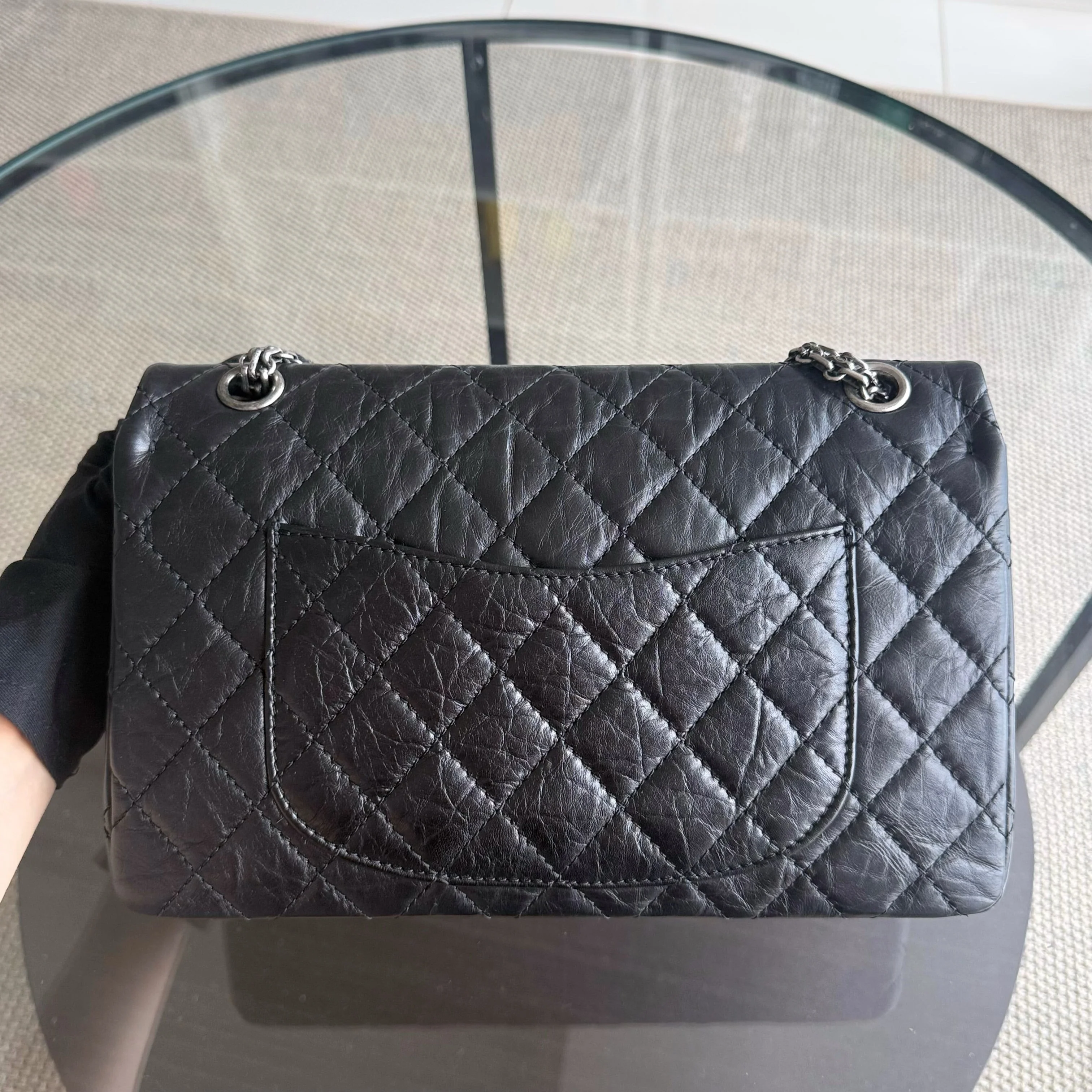 Chanel 2.55 Reissue 226 - Quilted Aged Calfskin Black Ruthenium  Silver Hardware
