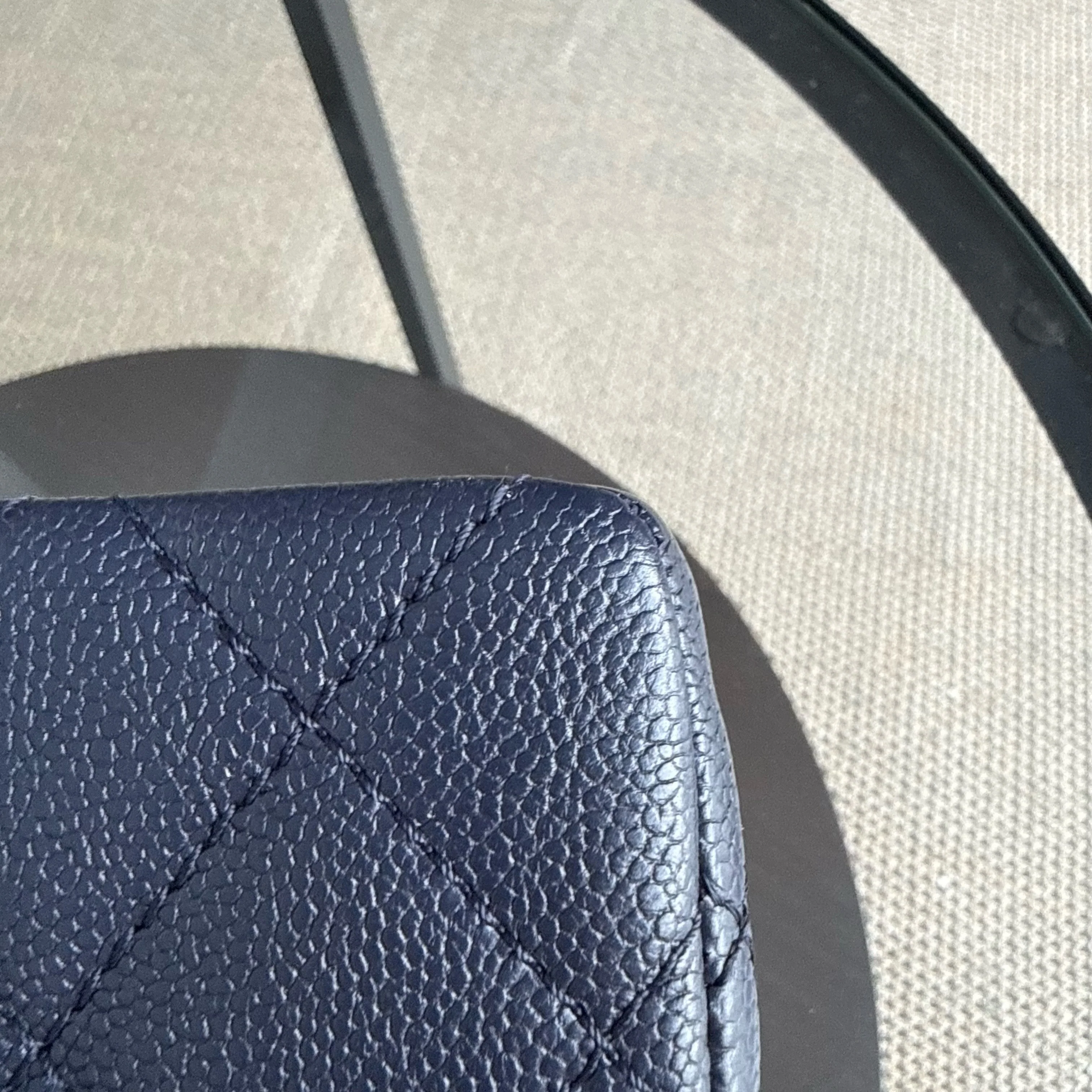 Chanel 2.55 Reissue 227 - Caviar Quilted Dark Blue Ruthenium Silver Hardware Series 14