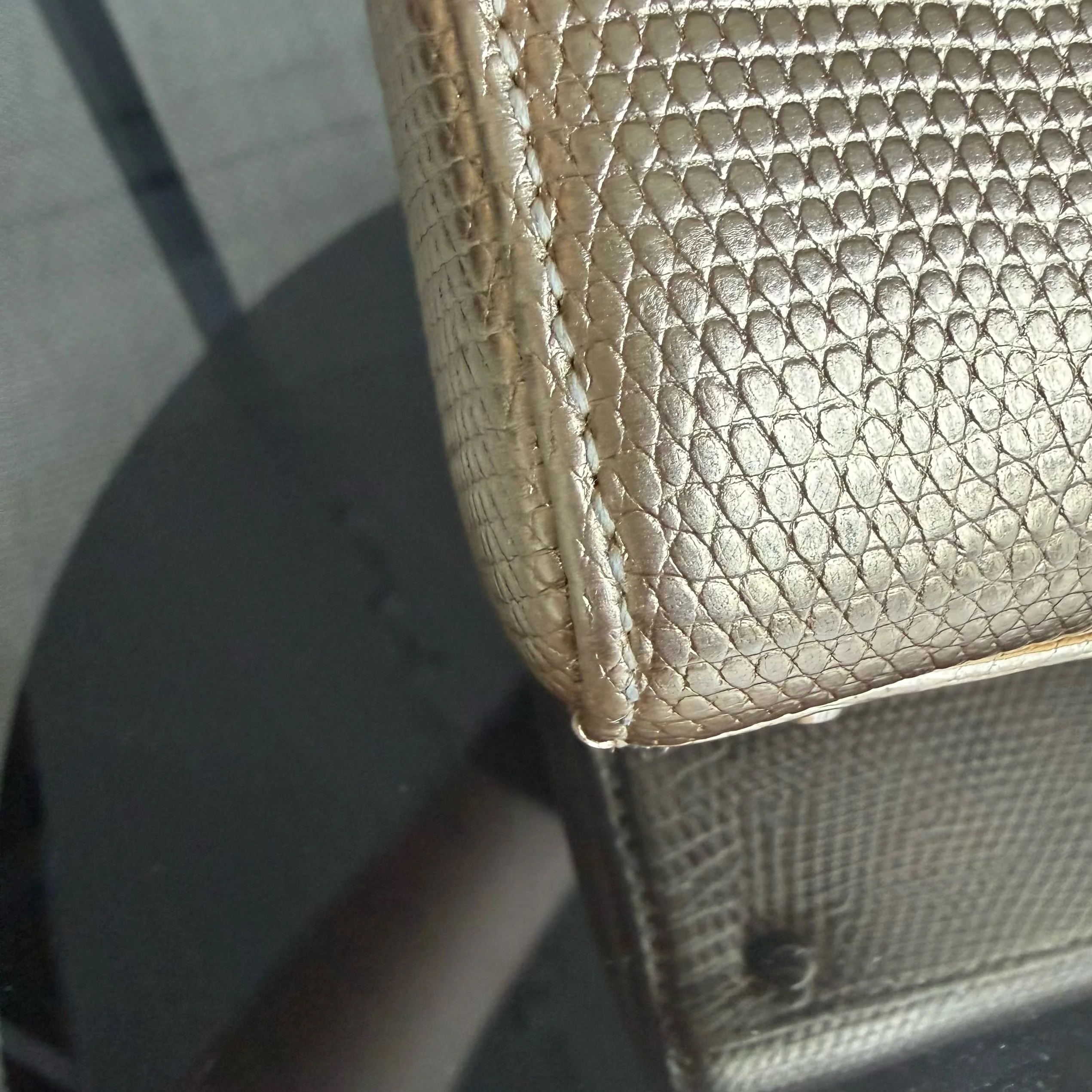 Dior Lady Mini - Exotic Lizard Gold Gold Hardware