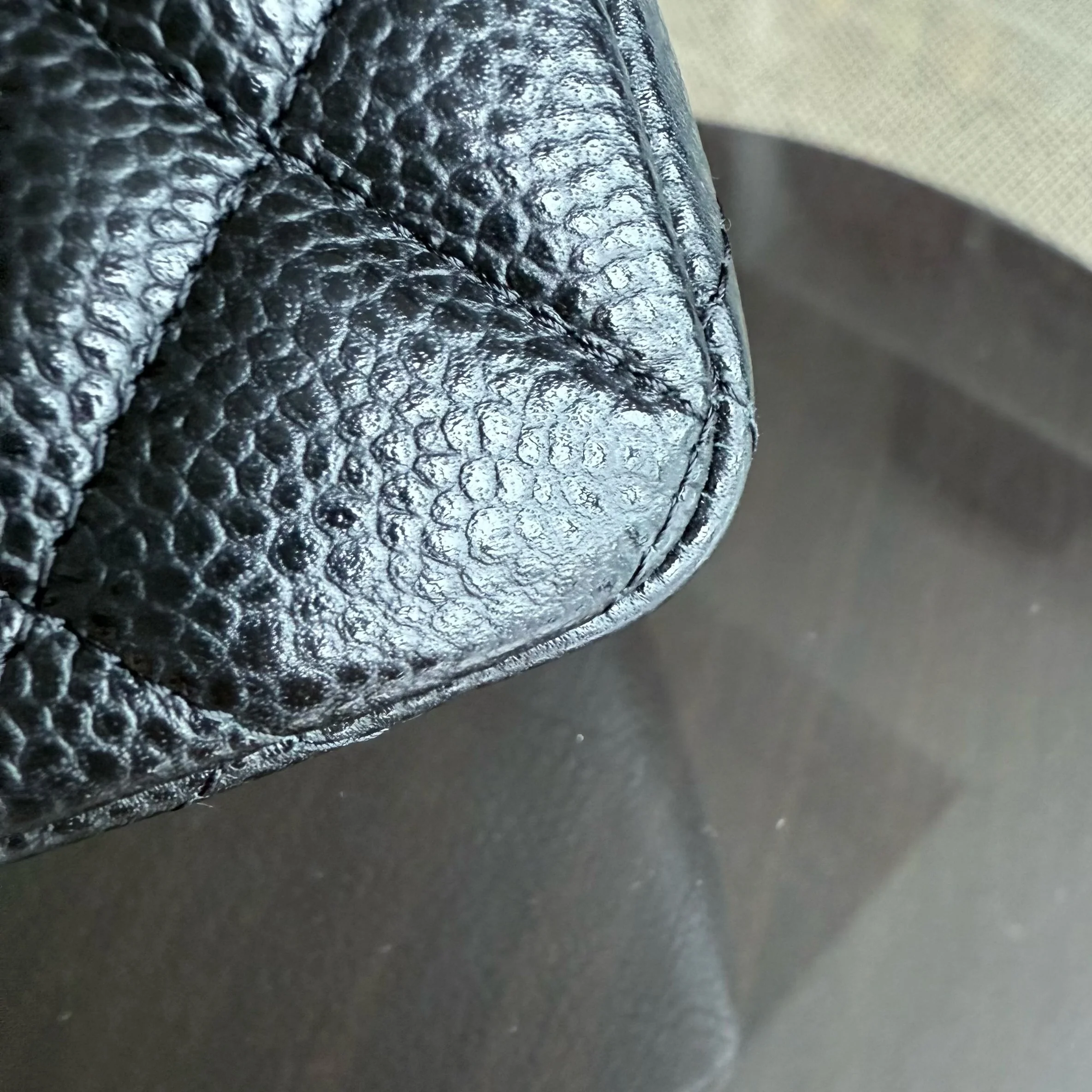 Chanel Caviar Mini Rectangle Classic Flap - 20CM Quilted Black Golden Hardware Series 25