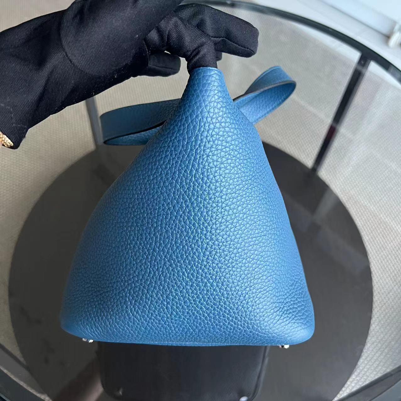 Hermes Picotin 18 - Square O Stamp Blue Silver Hardware