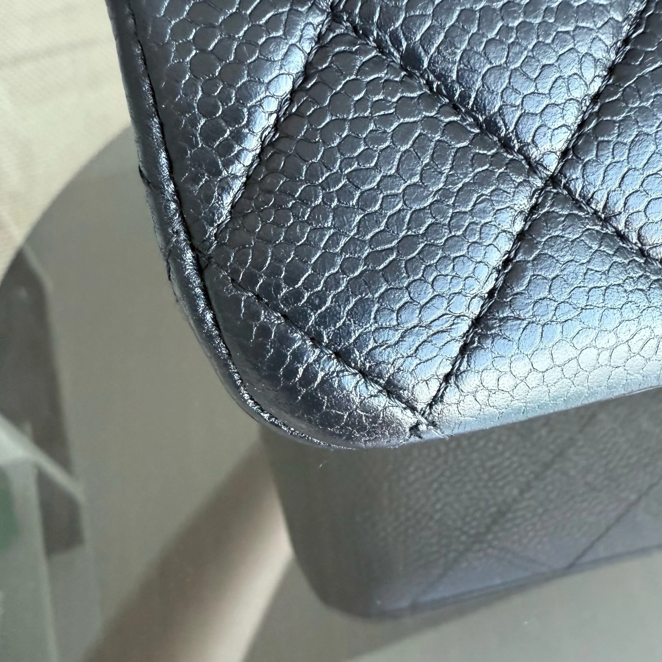 Chanel Classic Flap Medium - Caviar 25CM Quilted Grained Calfskin Black Silver Hardware Series 13