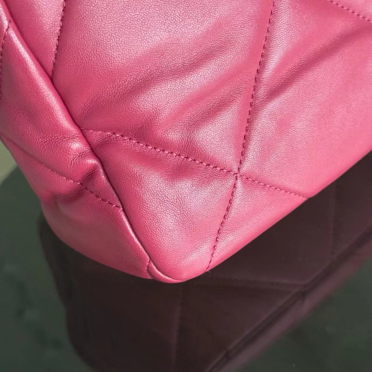 Chanel 19 Bag Medium - C19 Goatskin Hot Pink Two Tone Gold Hardware